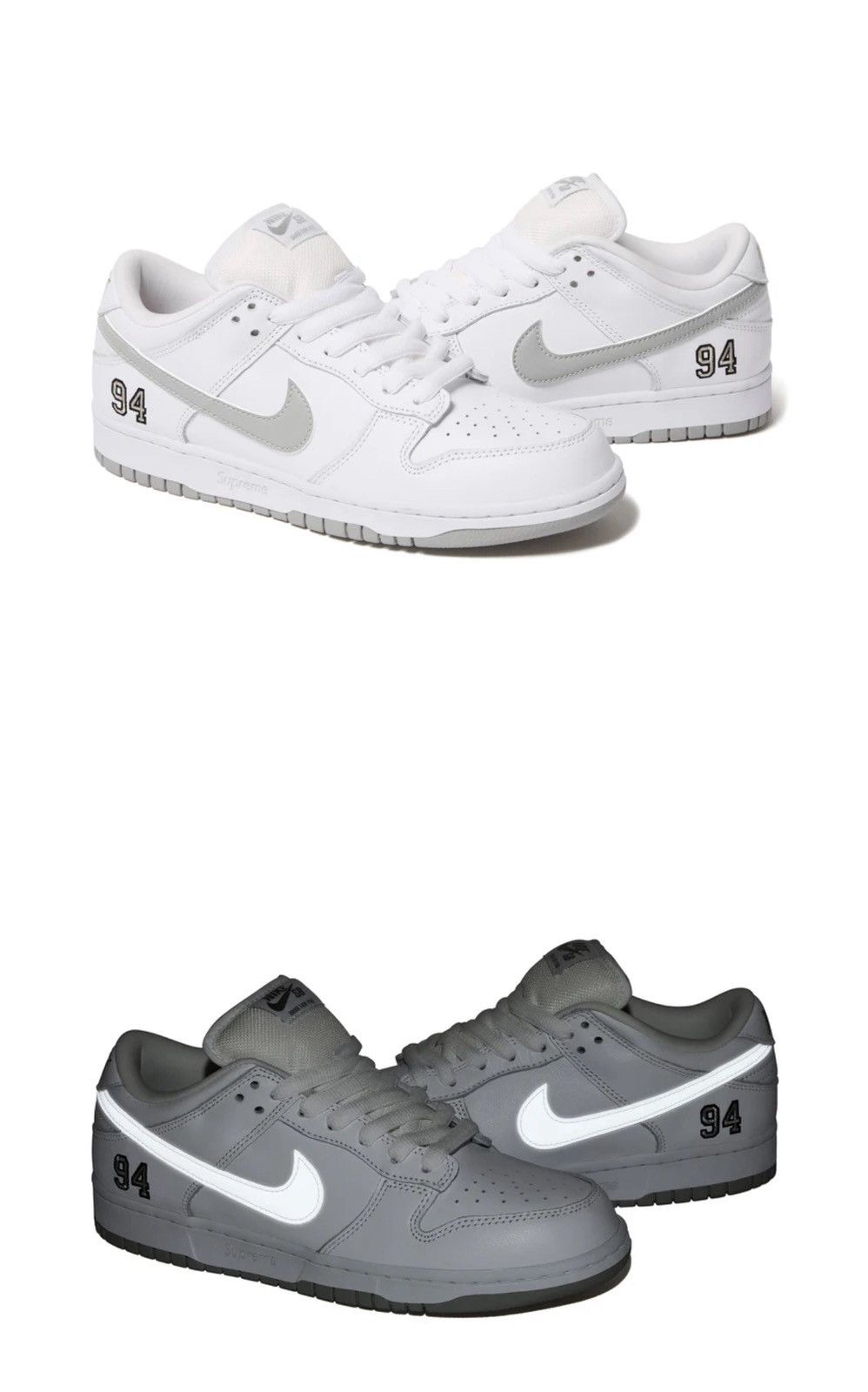 Supreme Nike SB dunk low white reflective (pre order)