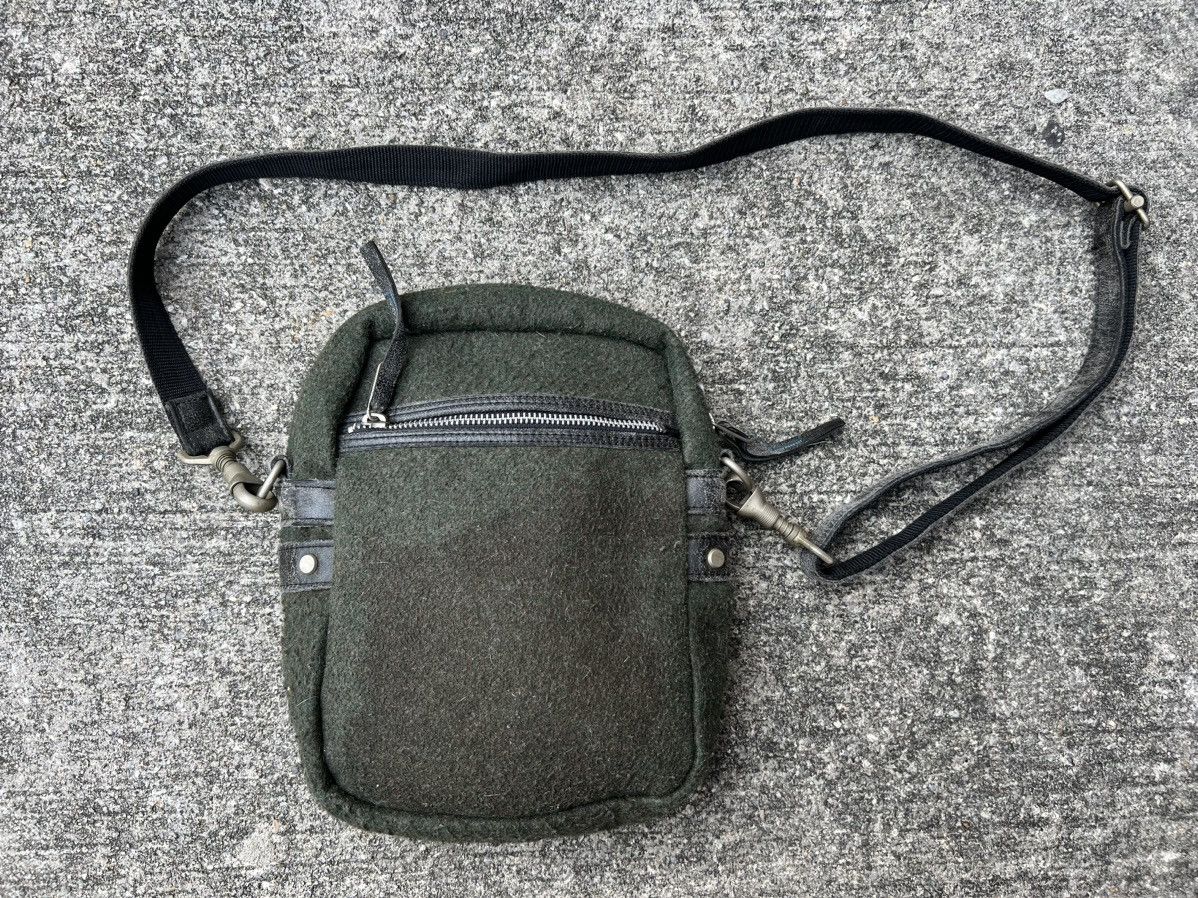 Lui's Vintage Luis Japan Distressed Hybrid Wool Leather Sling Bag Size ONE SIZE - 15 Thumbnail