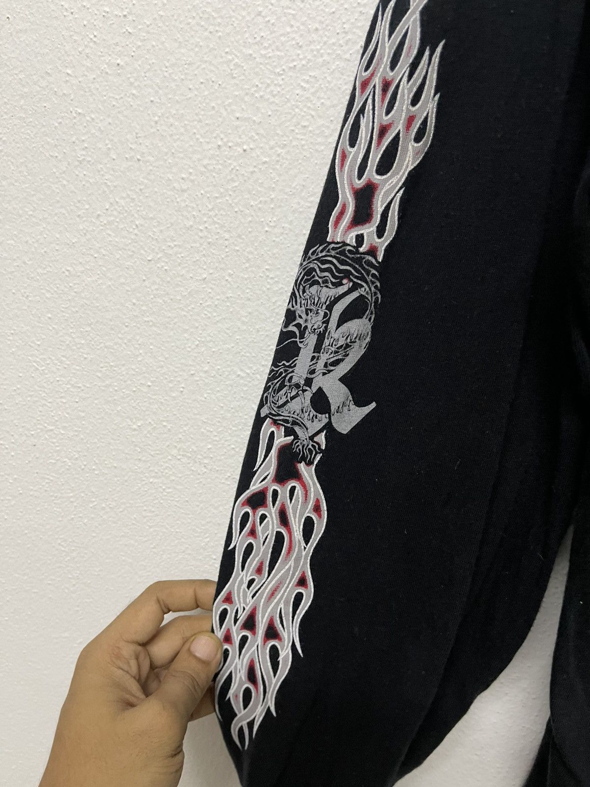 Japanese Brand 2000s KARMA DRAGON FLAME SLEEVE RARE DESIGN Size US S / EU 44-46 / 1 - 6 Thumbnail