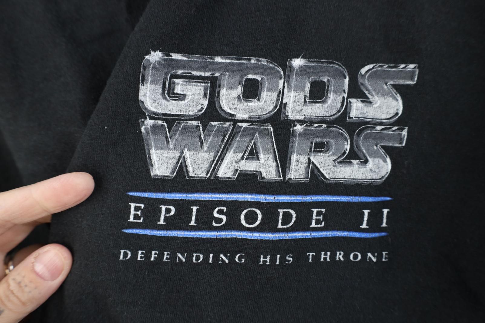 Vintage Vintage Y2K Parody Christian Gods Wars Jesus Christ T-Shirt Size US L / EU 52-54 / 3 - 4 Thumbnail