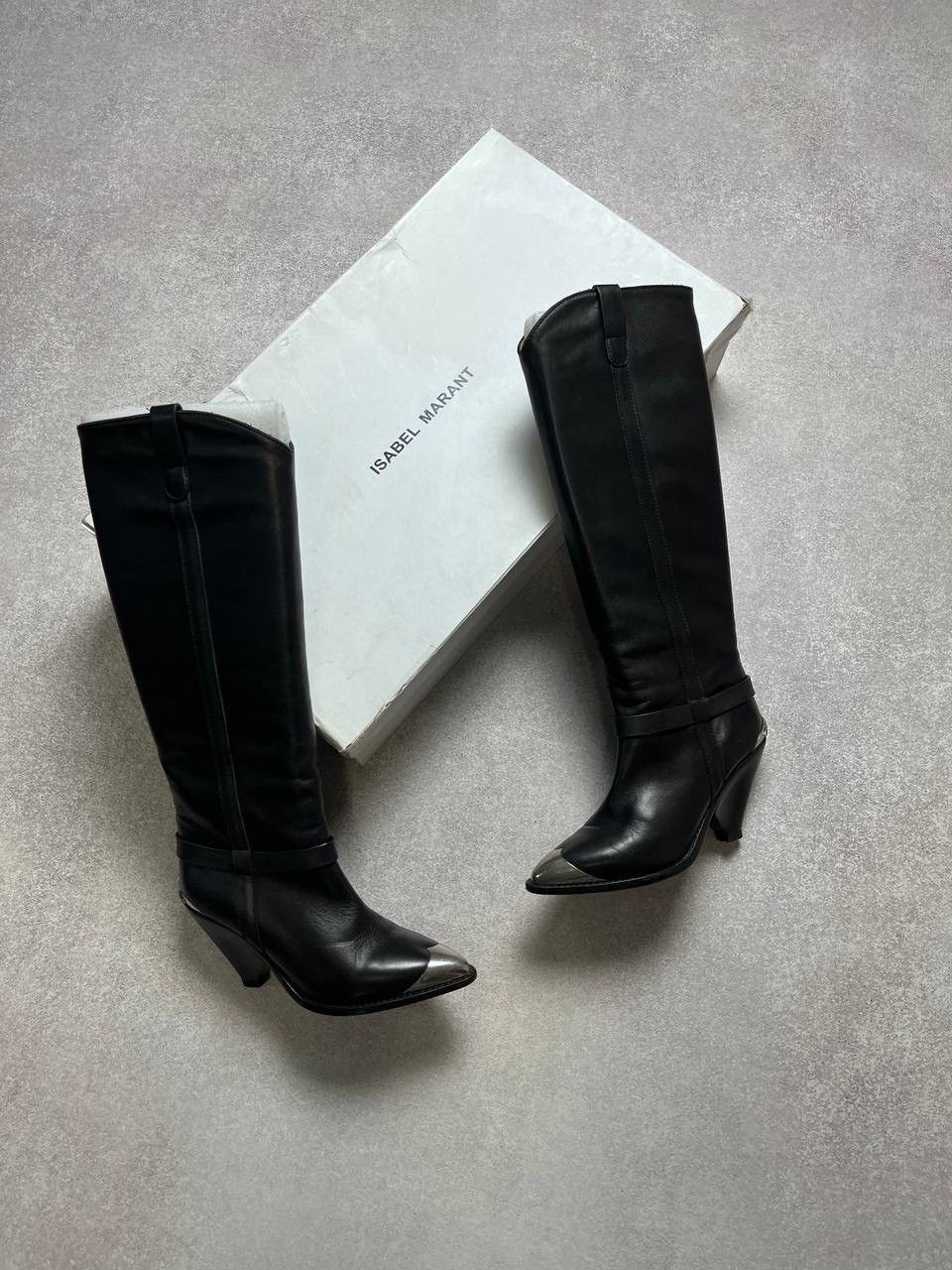 Isabel Marant NWT ISABEL MARANT ETOILE STEEL TOE GENUINE LEATHER BOOTS Size US 6 / IT 36 - 3 Thumbnail
