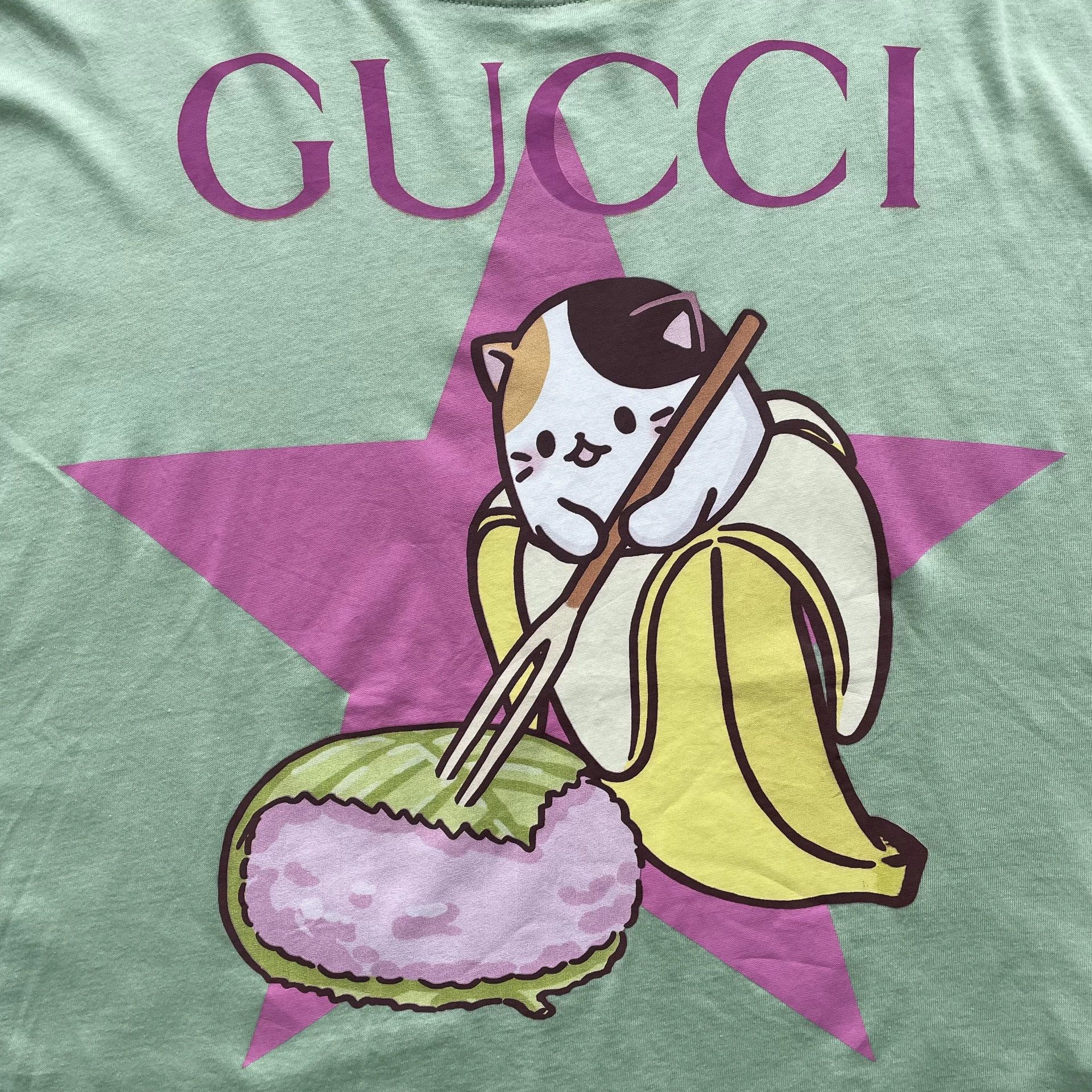 Gucci GUCCI Love Parade FW22 Star Print SS Tee Women's Mint M Size M / US 6-8 / IT 42-44 - 3 Thumbnail