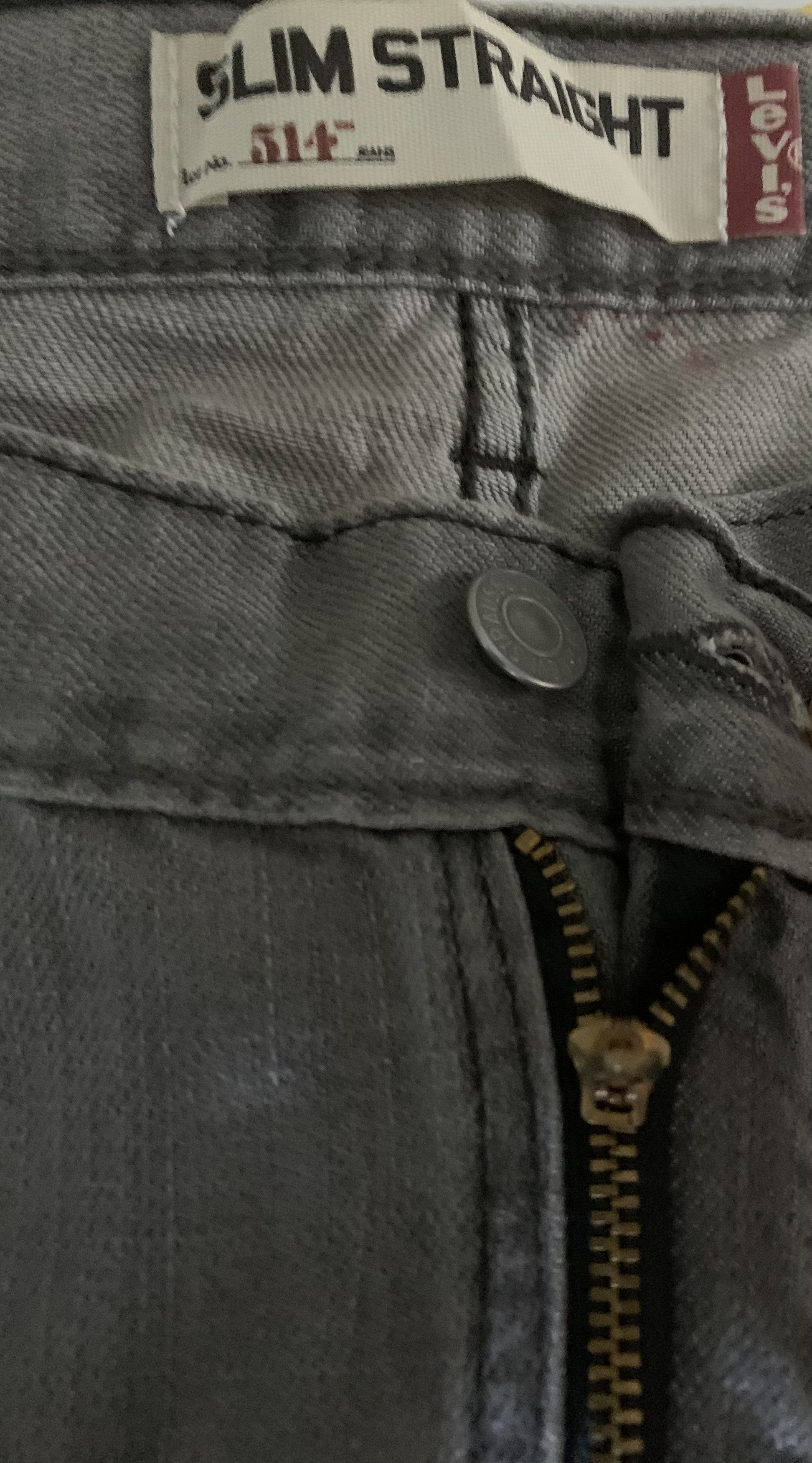 Levi's Levis 514 Jeans Men Size 38X30 Gray Denim Slim Straight Leg Size US 38 / EU 54 - 6 Thumbnail