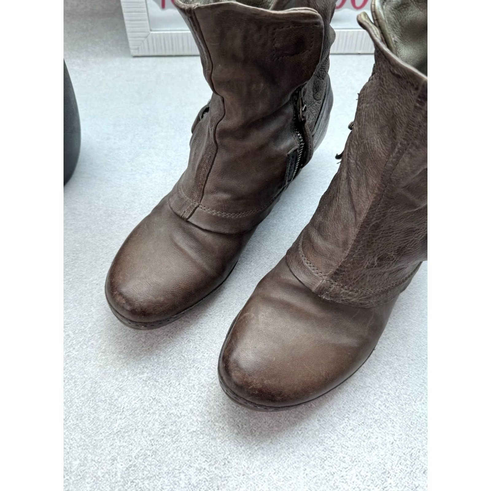A.S.98 VINTAGE A.S.98 Airstep Ankle Leather Biker Boot Women Size 39 US 8.5 Brown Size US 9 / IT 39 - 5 Thumbnail