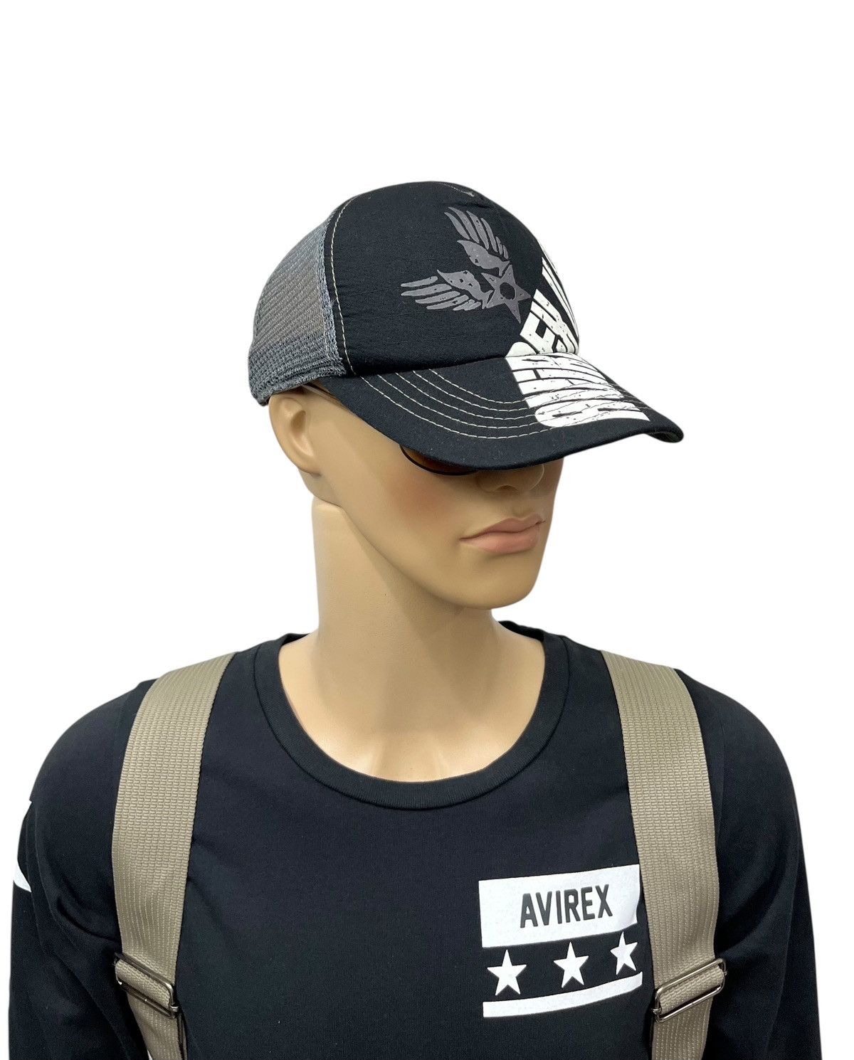 Avirex Vintage AVIREX Slant-printed Spell-out Trucker Hat Size ONE SIZE - 4 Thumbnail