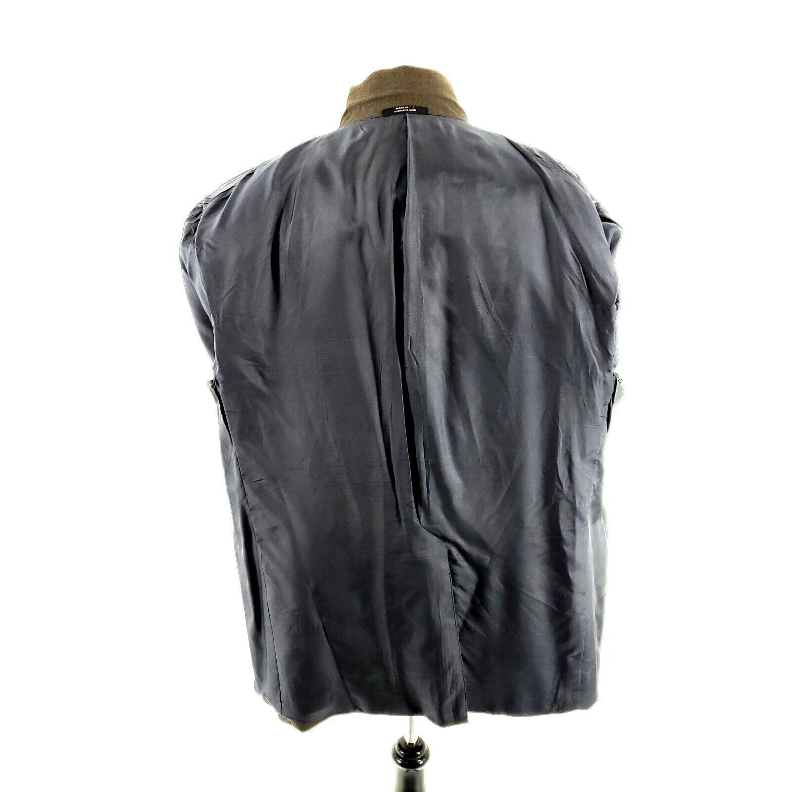 Hart Schaffner Marx Hart Schaffner Marx Wool 2 Button Sport Coat 46L Brown Shark Size 46L - 10 Thumbnail