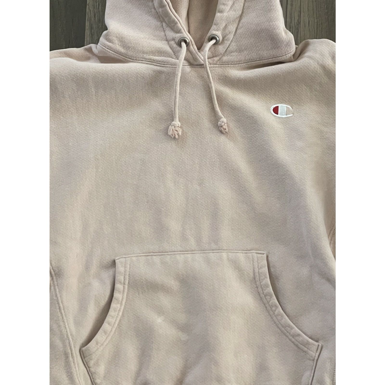 Champion VINTAGE? Champion Hoodie Peach Medium Reversible Weave? (Original says Reverse Weave Champion Hoodie Peach Medium) Size US M / EU 48-50 / 2 - 2 Thumbnail