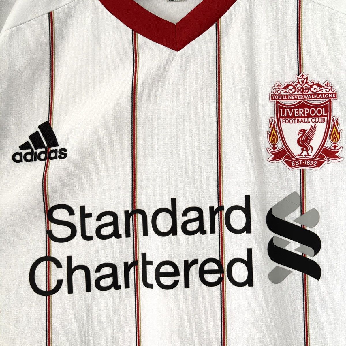 Vintage 2010 2011 Liverpool Adidas Vintage Away Kit Soccer Jersey UK Size US L / EU 52-54 / 3 - 4 Thumbnail