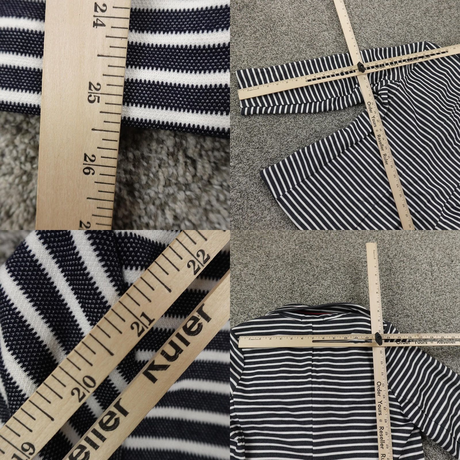 Banana Republic Banana Republic Blazer Womens M Blue Stripe Knit Sport Coat Jacket Career Size M / US 6-8 / IT 42-44 - 9 Thumbnail