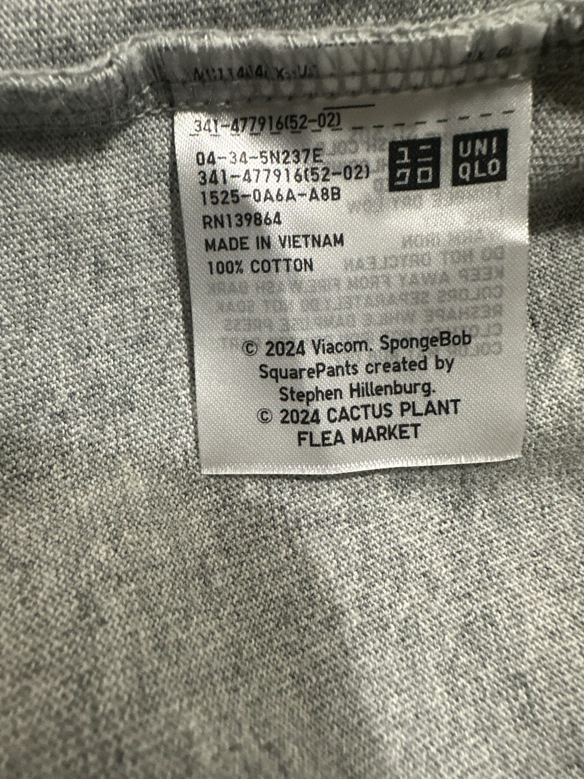 Cactus Plant Flea Market × Uniqlo UNIQLO X CPFM X SPONGEBOB SIZE MEDIUM MR.KRABS Size US M / EU 48-50 / 2 - 7 Thumbnail