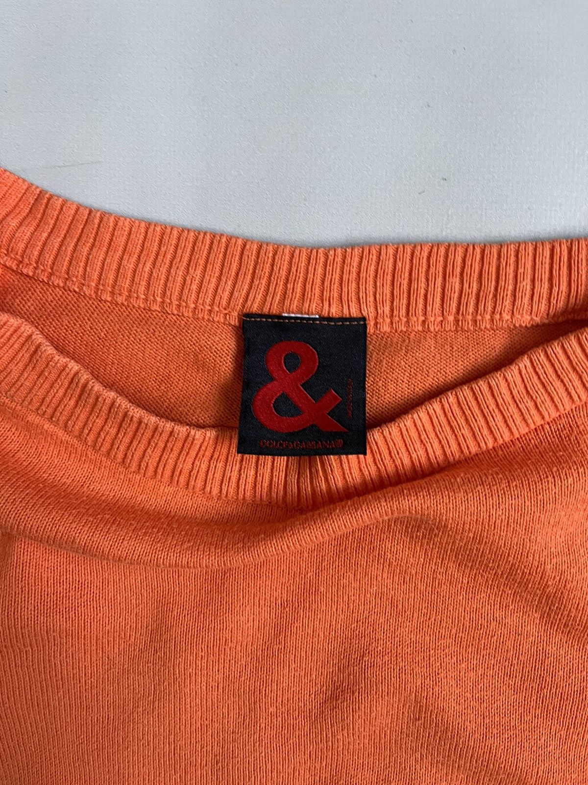 Dolce & Gabbana Vintage Y2K Dolce & Gabbana Orange Knit Longsleeve T-shirt Size S / US 4 / IT 40 - 7 Thumbnail