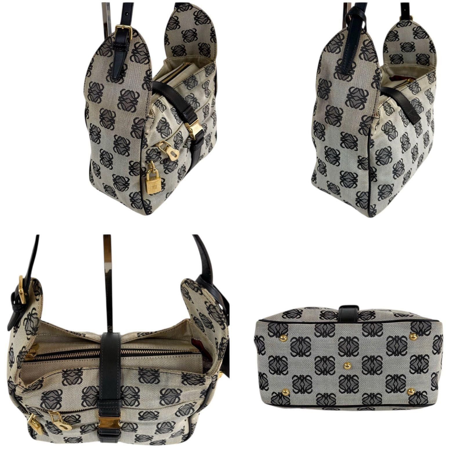 Loewe Loewe - Small Canvas and Leather Shoulder Bag Size ONE SIZE - 7 Thumbnail