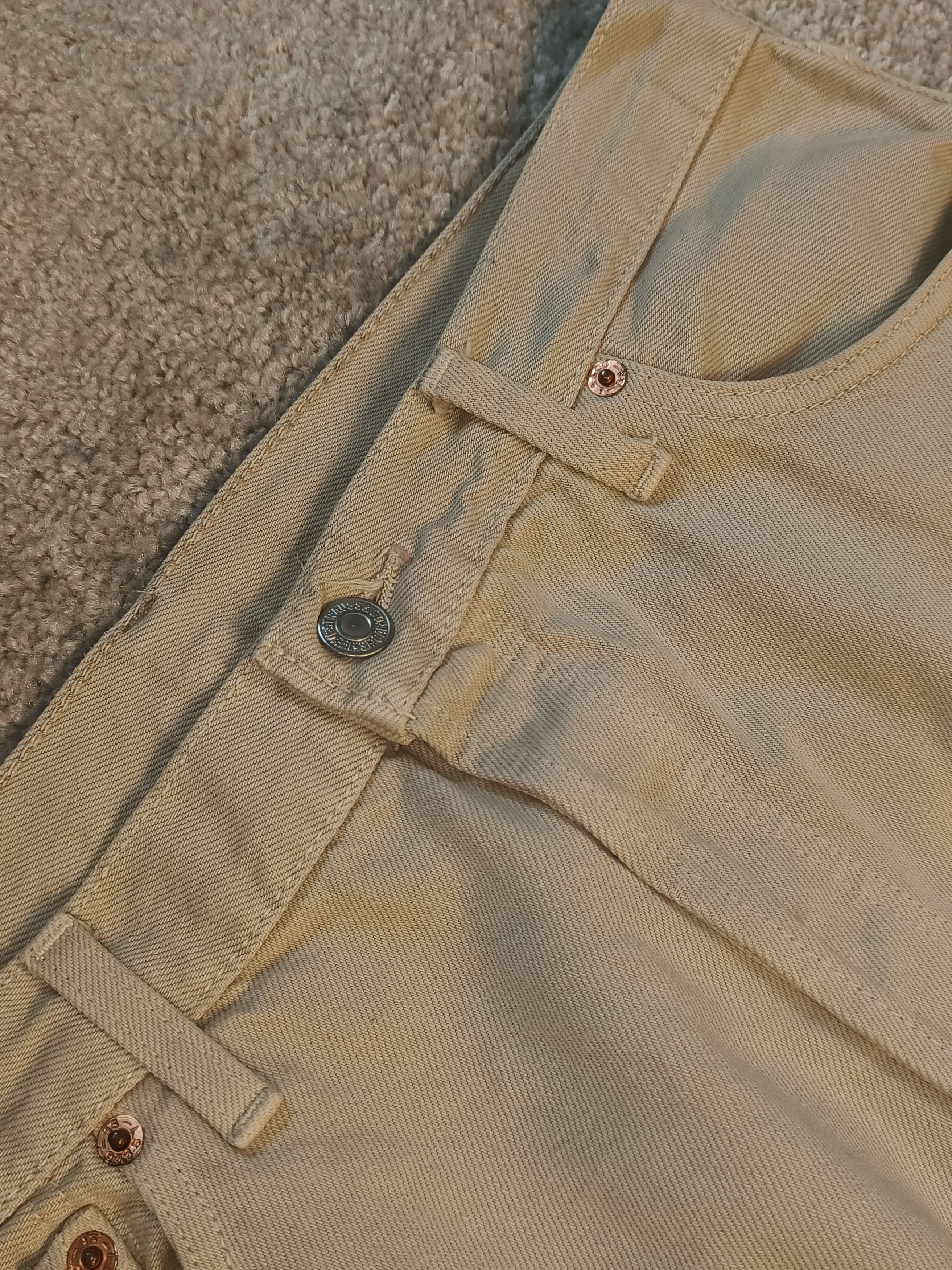 Levi's × Vintage Vintage Rare 90s Levi's 501 Cream Beige Jeans Made In USA Size US 36 / EU 52 - 5 Thumbnail