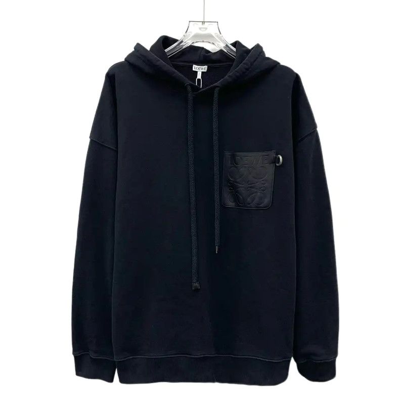 Loewe Loewe Black Cotton Hoodie for Men 0089 Size US S / EU 44-46 / 1 - 1 Thumbnail
