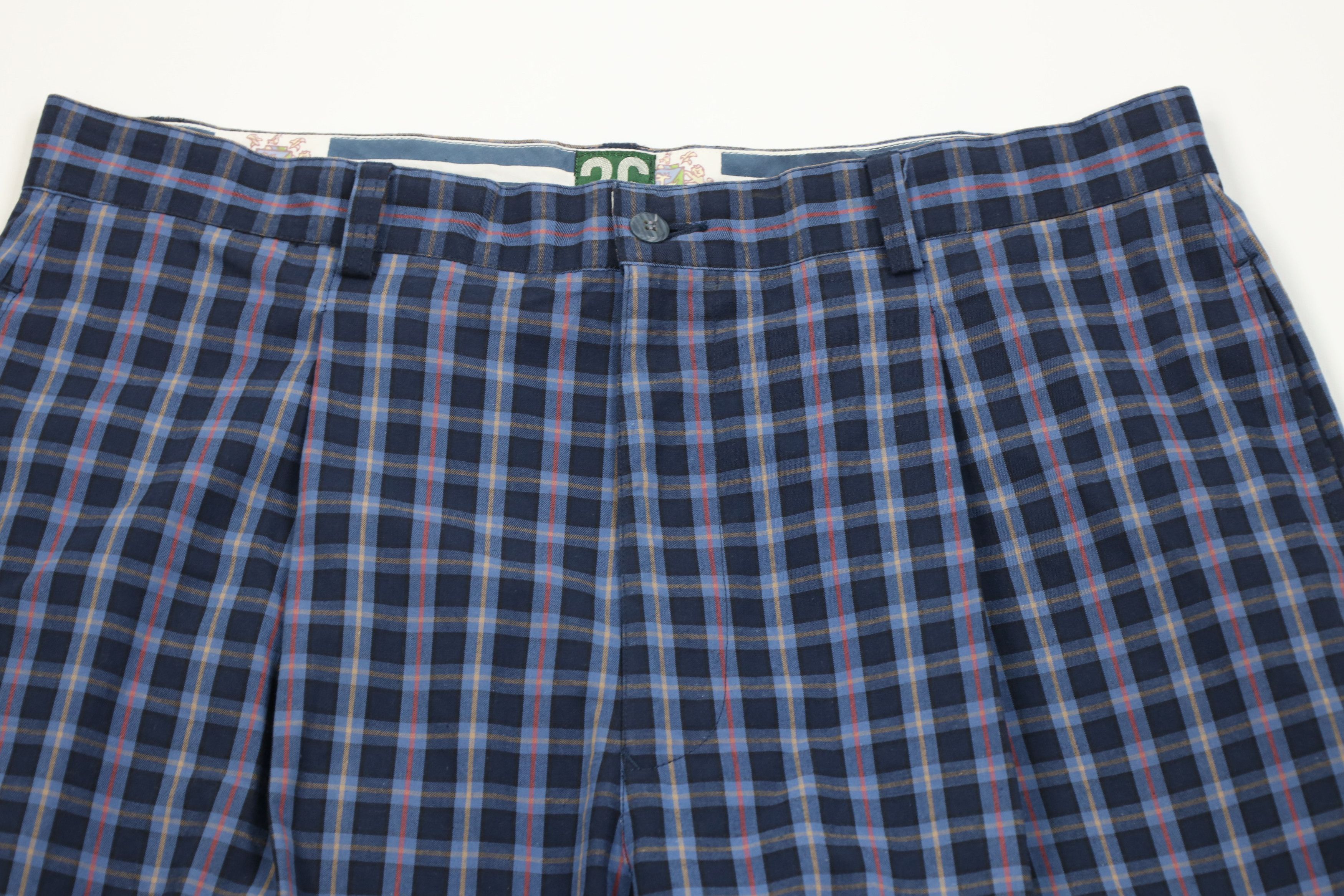 Izod Vintage 80s 90s Izod Chino Pants Trousers Plaid Cotton Size US 36 / EU 52 - 2 Thumbnail