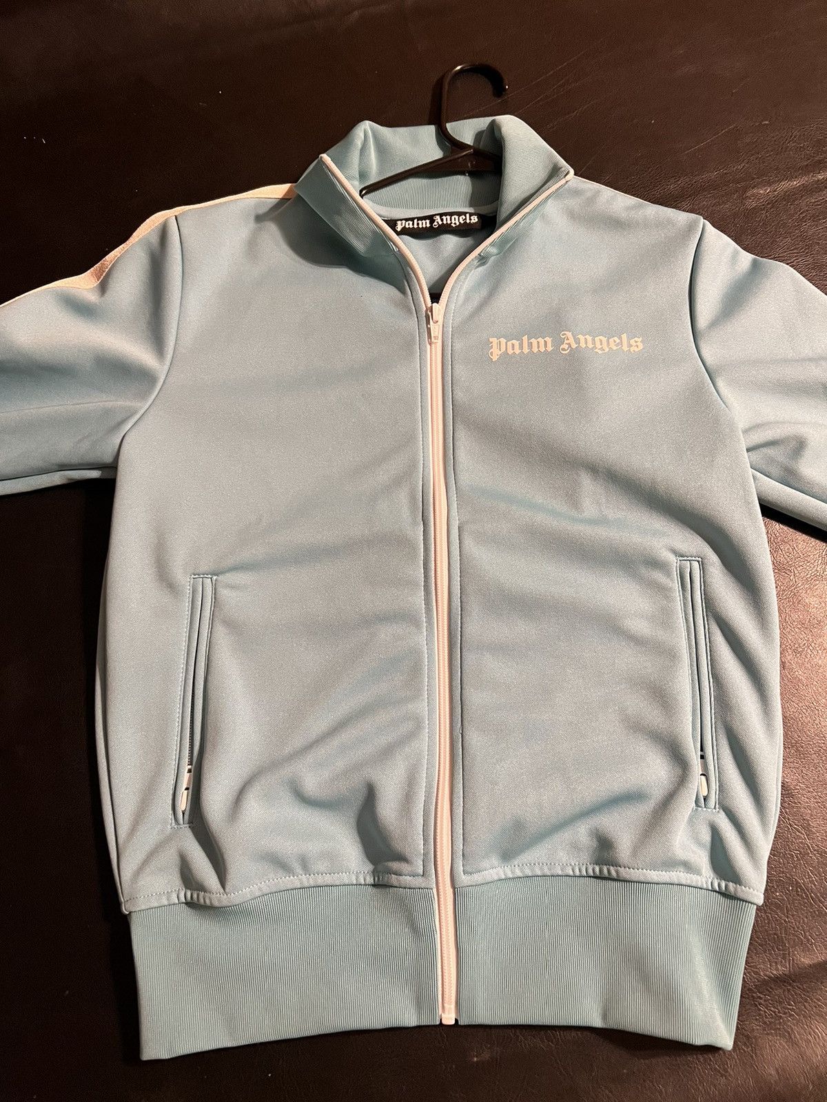 image of Palm Angels Track Jacket in Blue, Men's (Size XS)