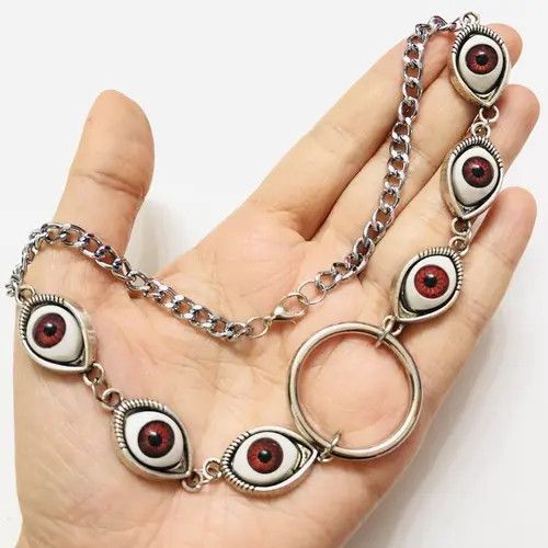 Other Evil Monsters 3rd Eye Red eyeballs Eye​​ Choker Size ONE SIZE - 3 Thumbnail