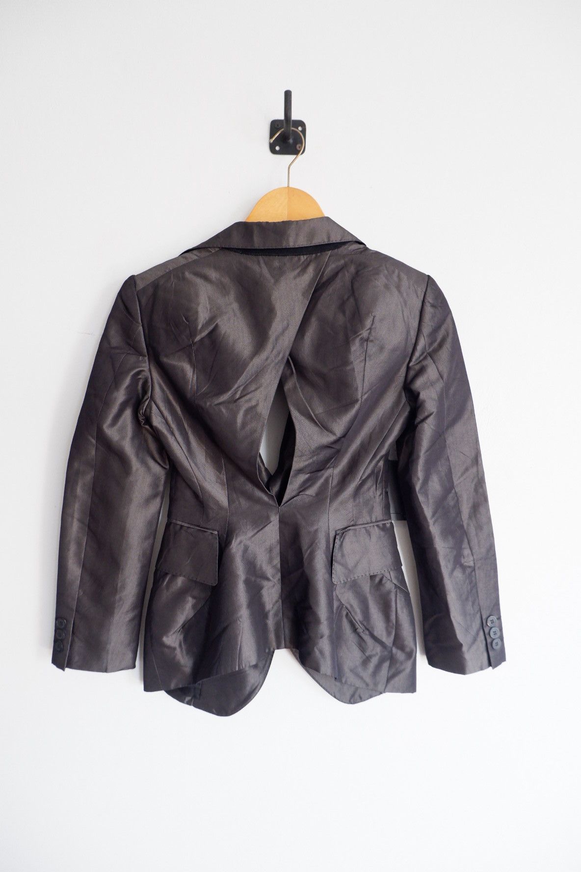 Junya Watanabe 2009 Junya Watanabe CDG Silver Blazer Jacket Size XS / US 0-2 / IT 36-38 - 2 Thumbnail