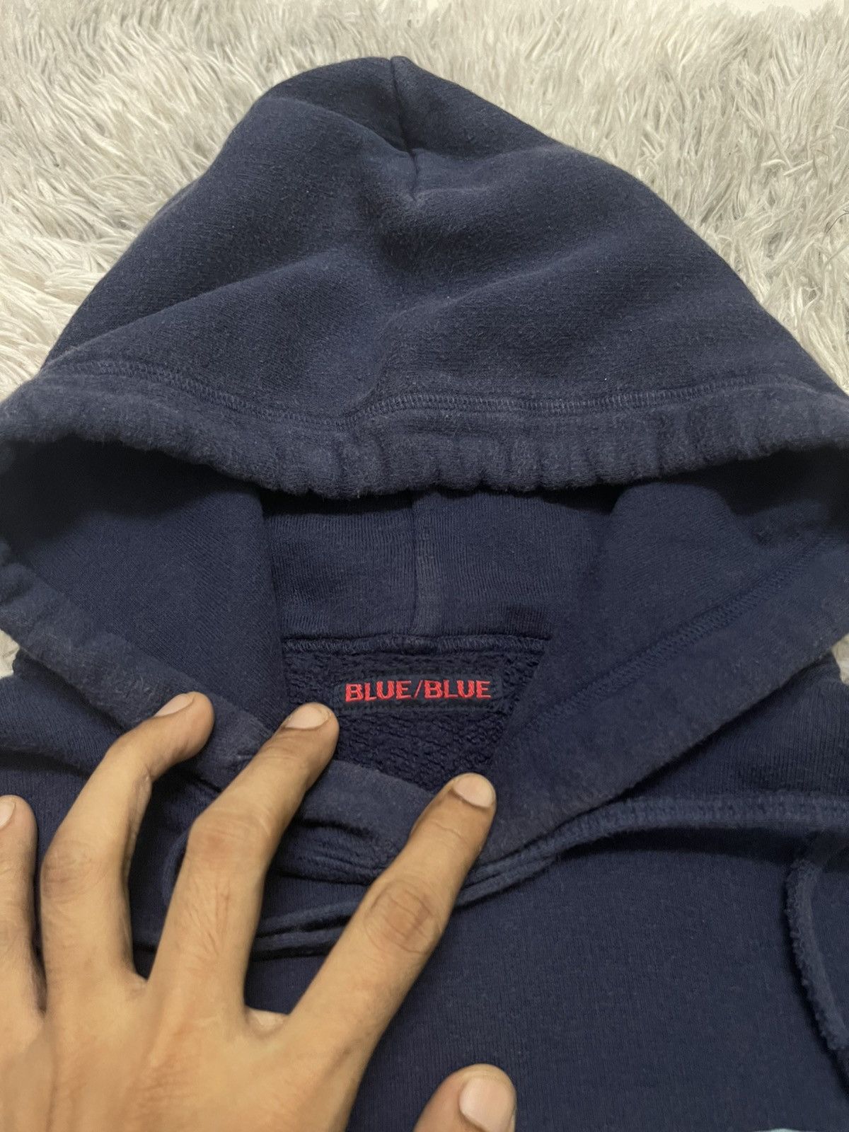 Blue Blue Japan 2000s BLUE BLUE JAPAN SPELL OUT HOODIE Size US M / EU 48-50 / 2 - 6 Thumbnail