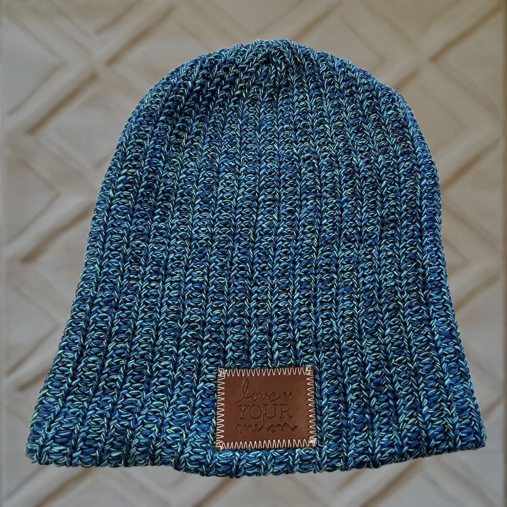 Vintage Love Your Melon Beanie Women One Size Orange Blue Beanie Womens Size ONE SIZE - 1 Thumbnail