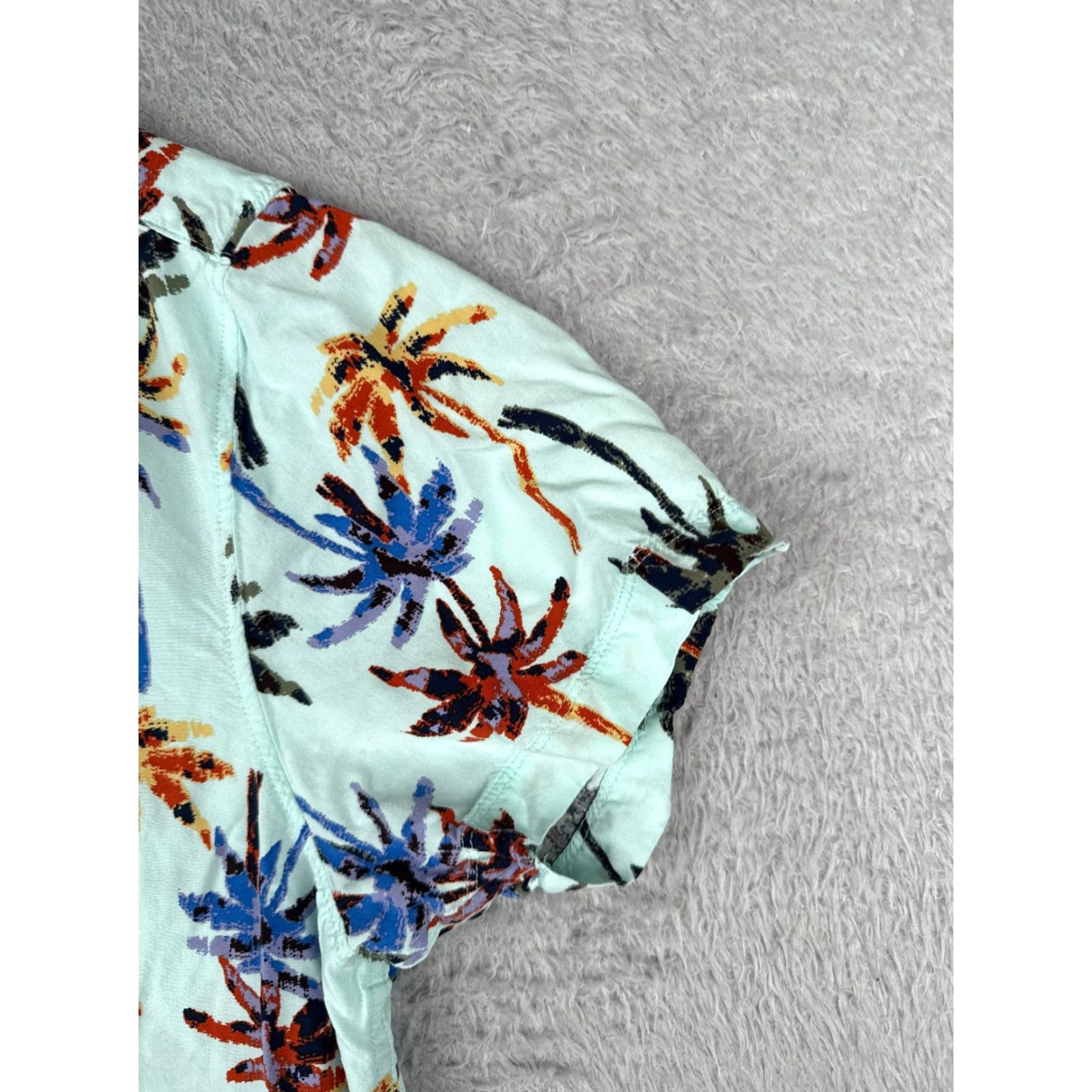Vintage Coconut Connection Shirt Men XL Blue Palm Tree Hawaiian Cotton Blend Size US XL / EU 56 / 4 - 2 Thumbnail