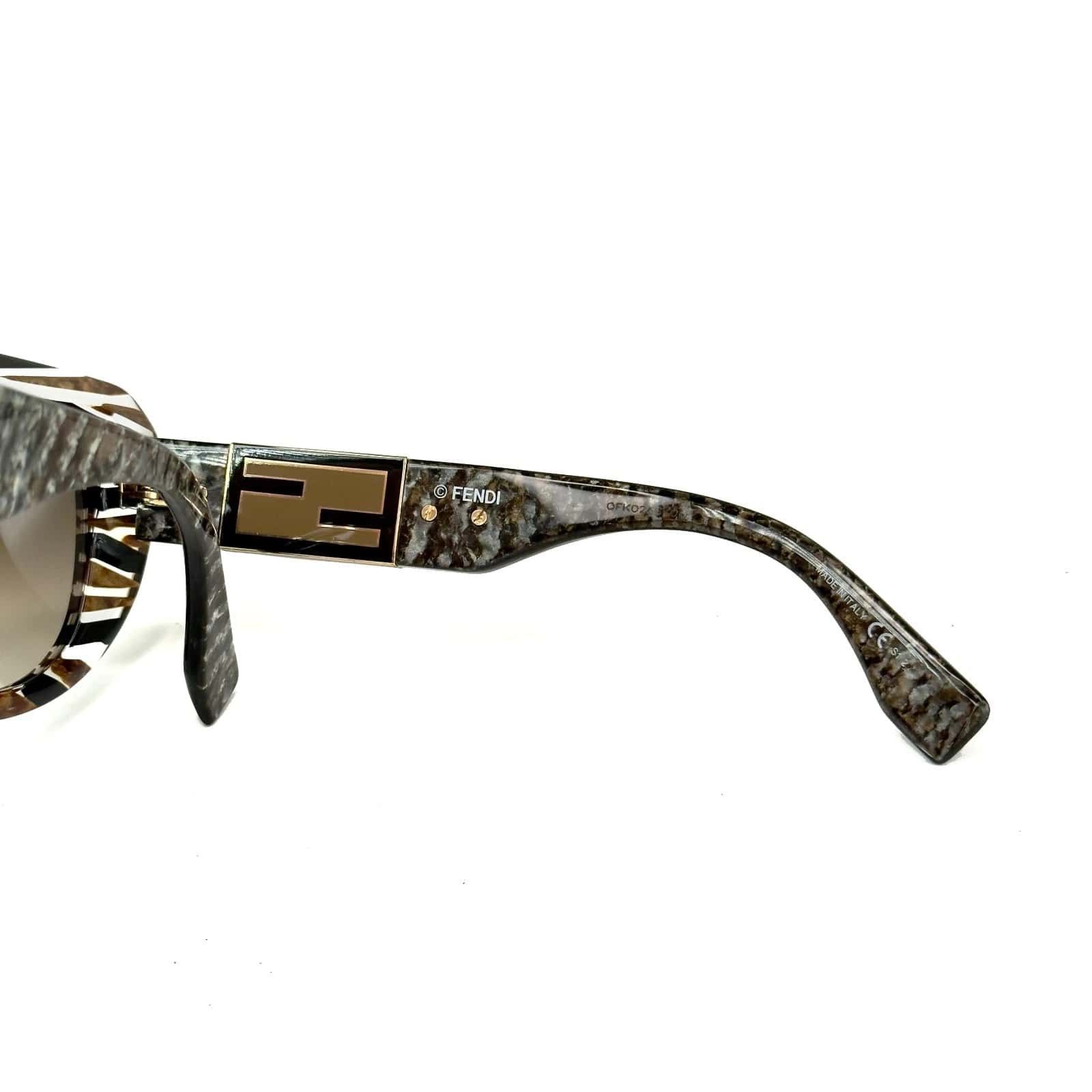 Fendi FENDI FF0031S 0031 BAGUETTE Brown Tobacco Sunglasses Flip Size ONE SIZE - 5 Thumbnail