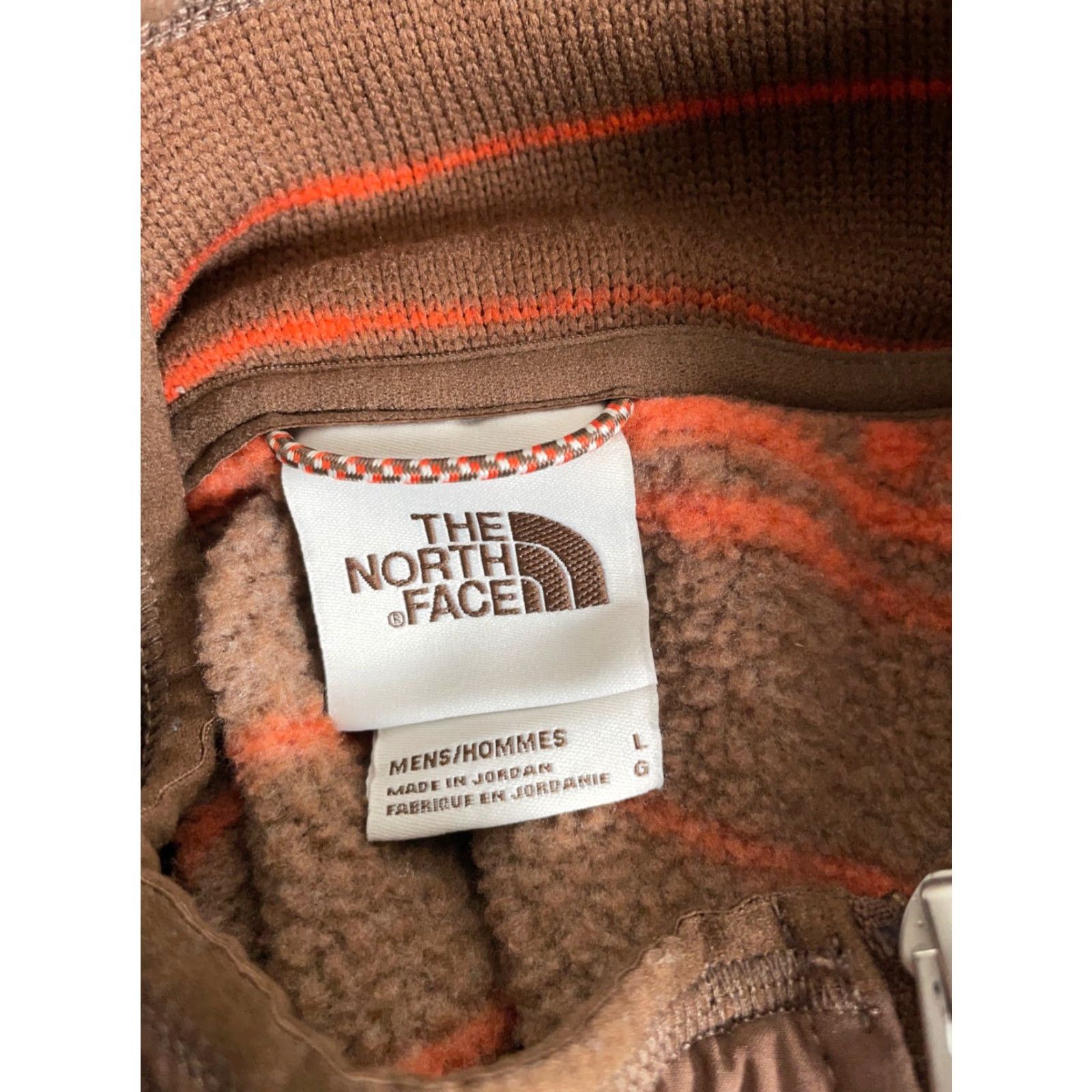 The North Face The North Face Gordon Lyons 1/4 Zip Fleece Pullover Adult Large Brown Orange Stripe Size US L / EU 52-54 / 3 - 4 Thumbnail