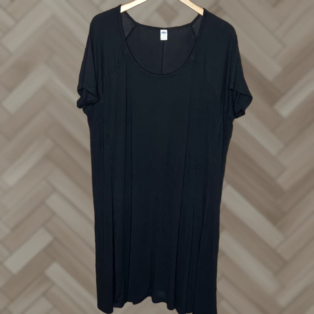 Old Navy Old Navy Dress Women's Black Knit Fitted Short Sleeve Round Neck 3X Plus Size Size XXL / US 16-18 / IT 52-54 - 1 Thumbnail