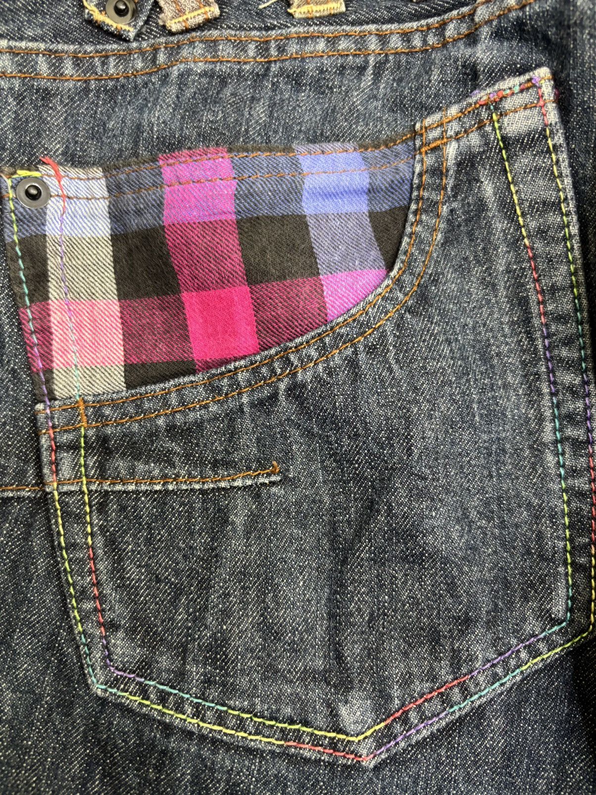 Japanese Brand 💥Double Waist💥Dominate Cool Design Zipper Denim F590 Size US 30 / EU 46 - 20 Thumbnail