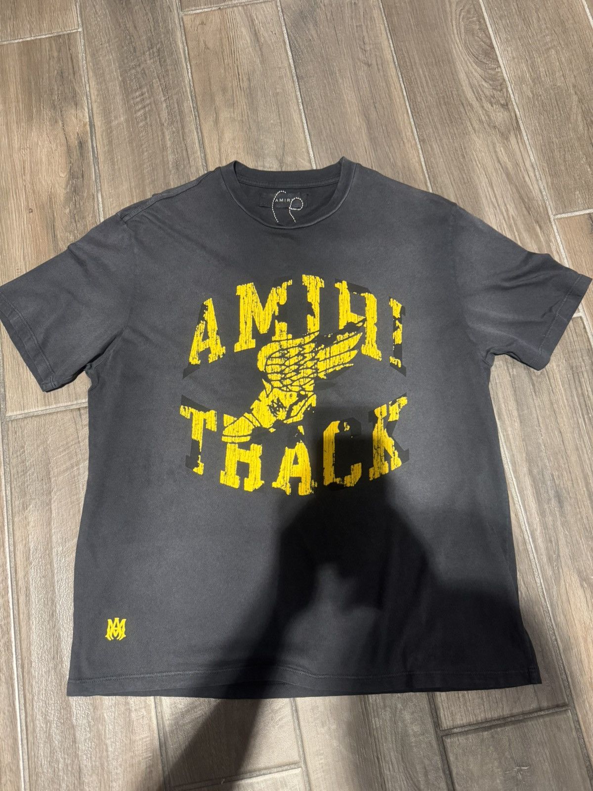 Amiri Track Tee Washed Black