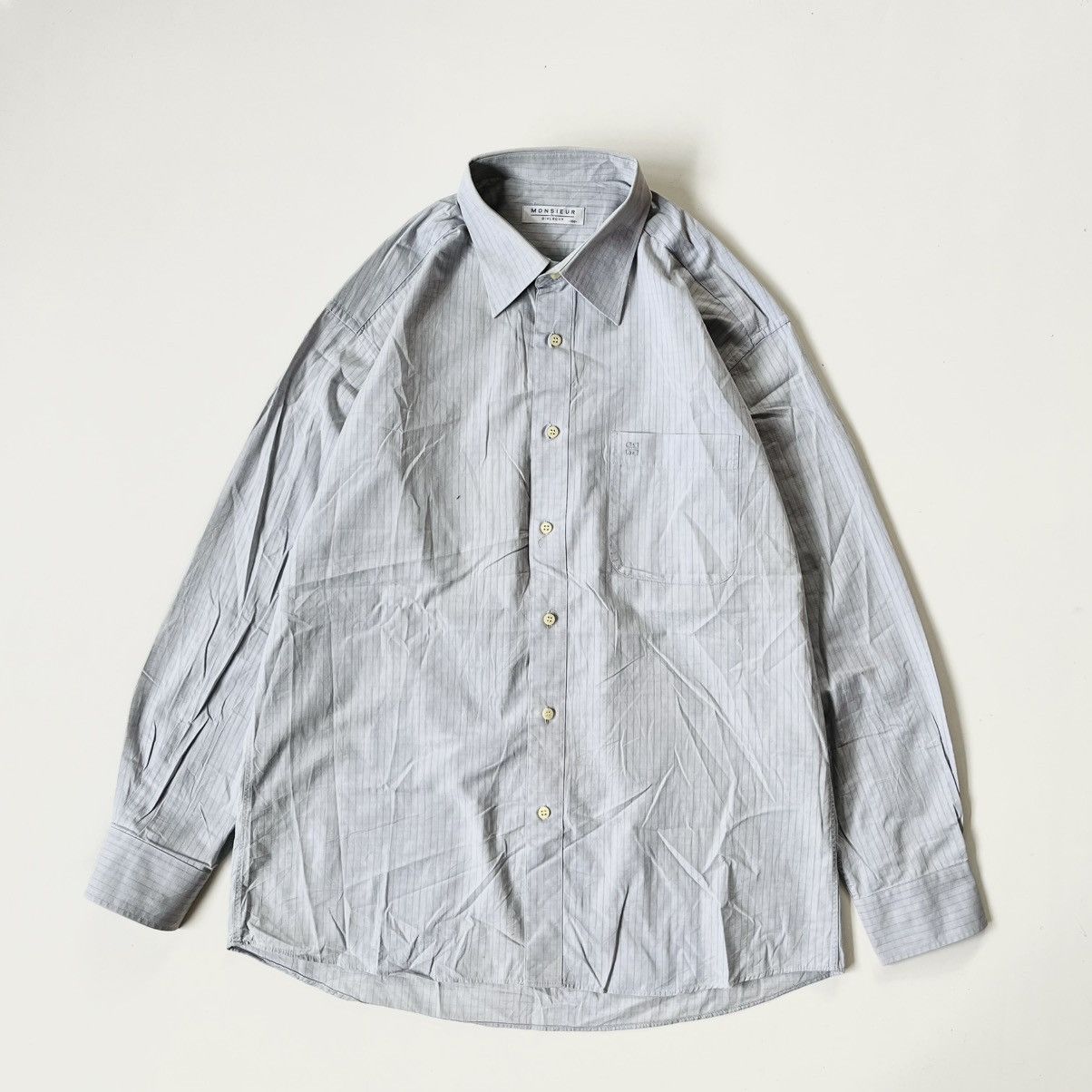 Givenchy Vtg Givenchy Cotton Botton Up Shirt Size US L / EU 52-54 / 3 - 1 Thumbnail