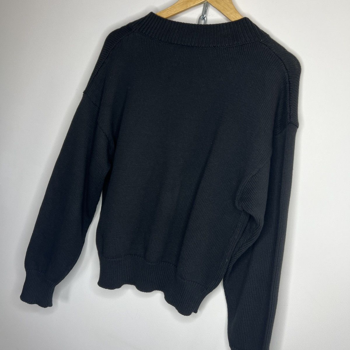 Off-White Off White Black Boxy Sweater Jumper Knitwear Embroidered Size M / US 6-8 / IT 42-44 - 13 Thumbnail