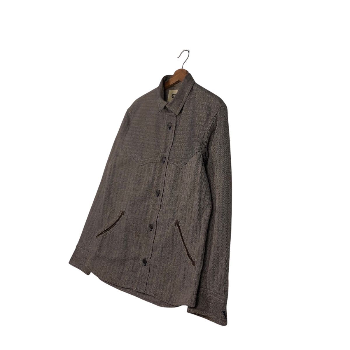 Beams Plus Vintage Wool Herringbone Biker Jacket Cei Beams Issey Miyake Size US L / EU 52-54 / 3 - 3 Thumbnail