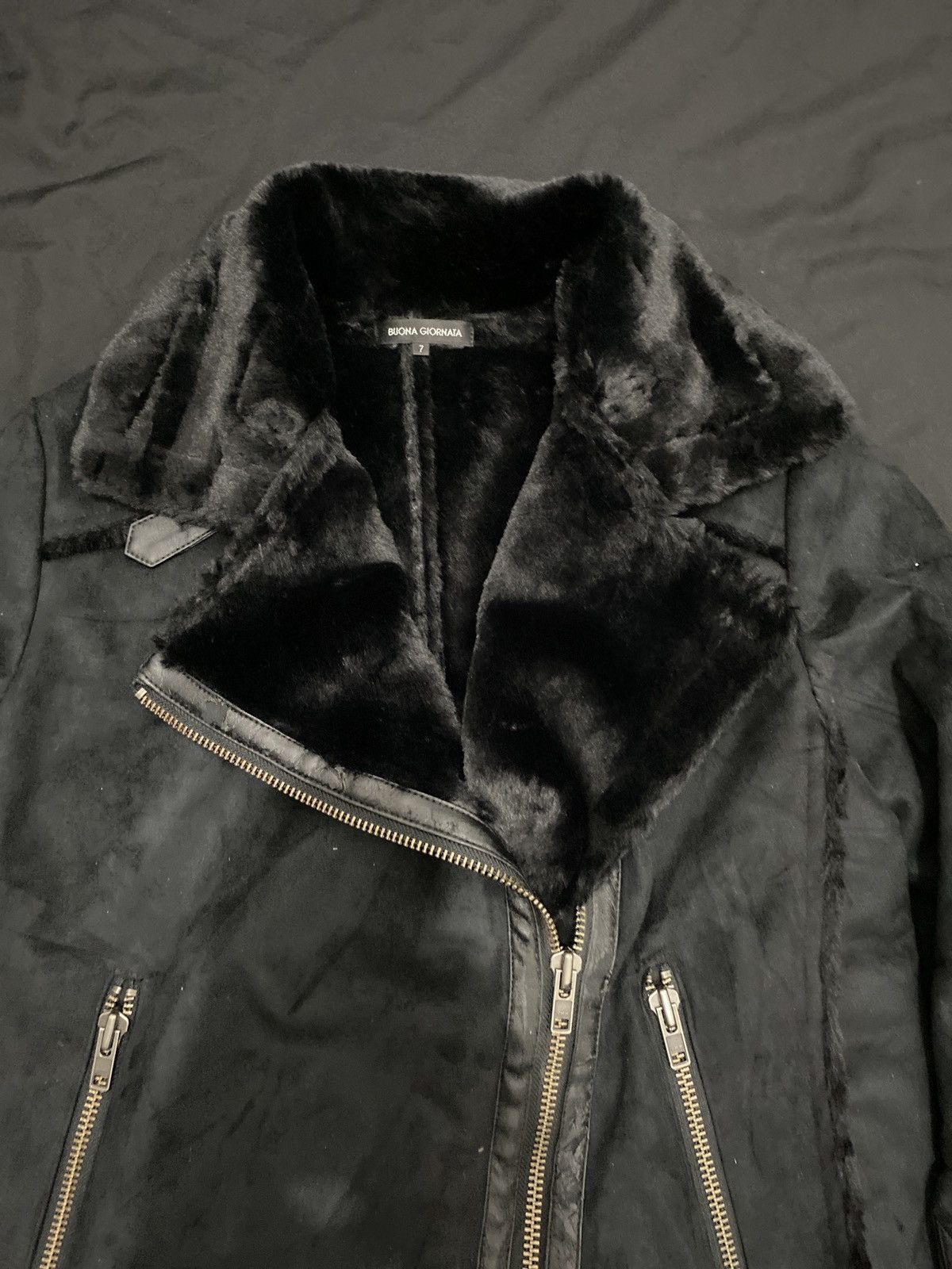14th Addiction Vintage Buona Giornata Faux Fur Suede leather jacket Size US M / EU 48-50 / 2 - 5 Thumbnail