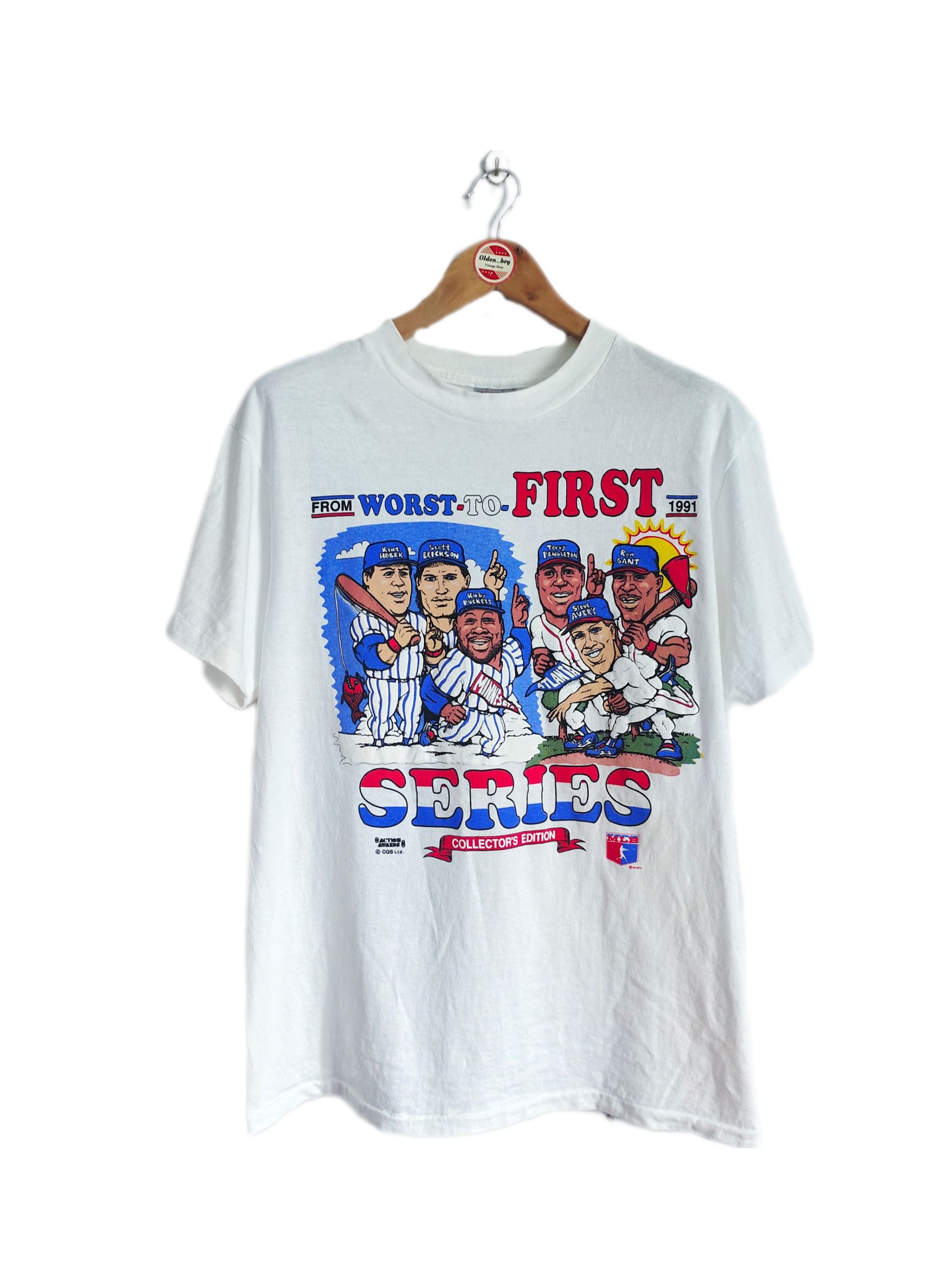 NFL × Vintage Rare Vintage Bills vs Giants Caricature 1991 T-shirt Size US L / EU 52-54 / 3 - 1 Thumbnail