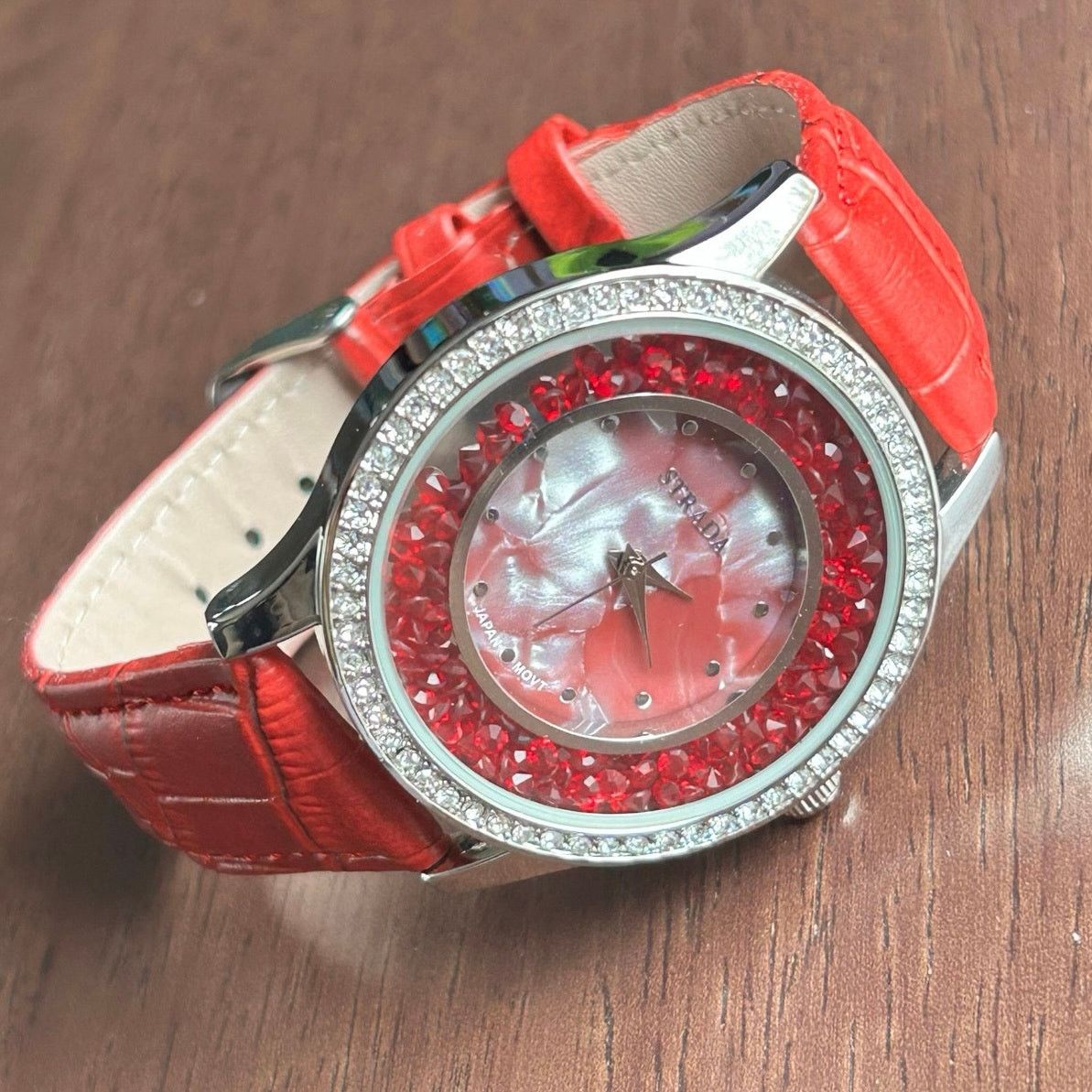 Other Strada Women’s Fashion Watch Red Crystals in a Box Size ONE SIZE - 4 Thumbnail