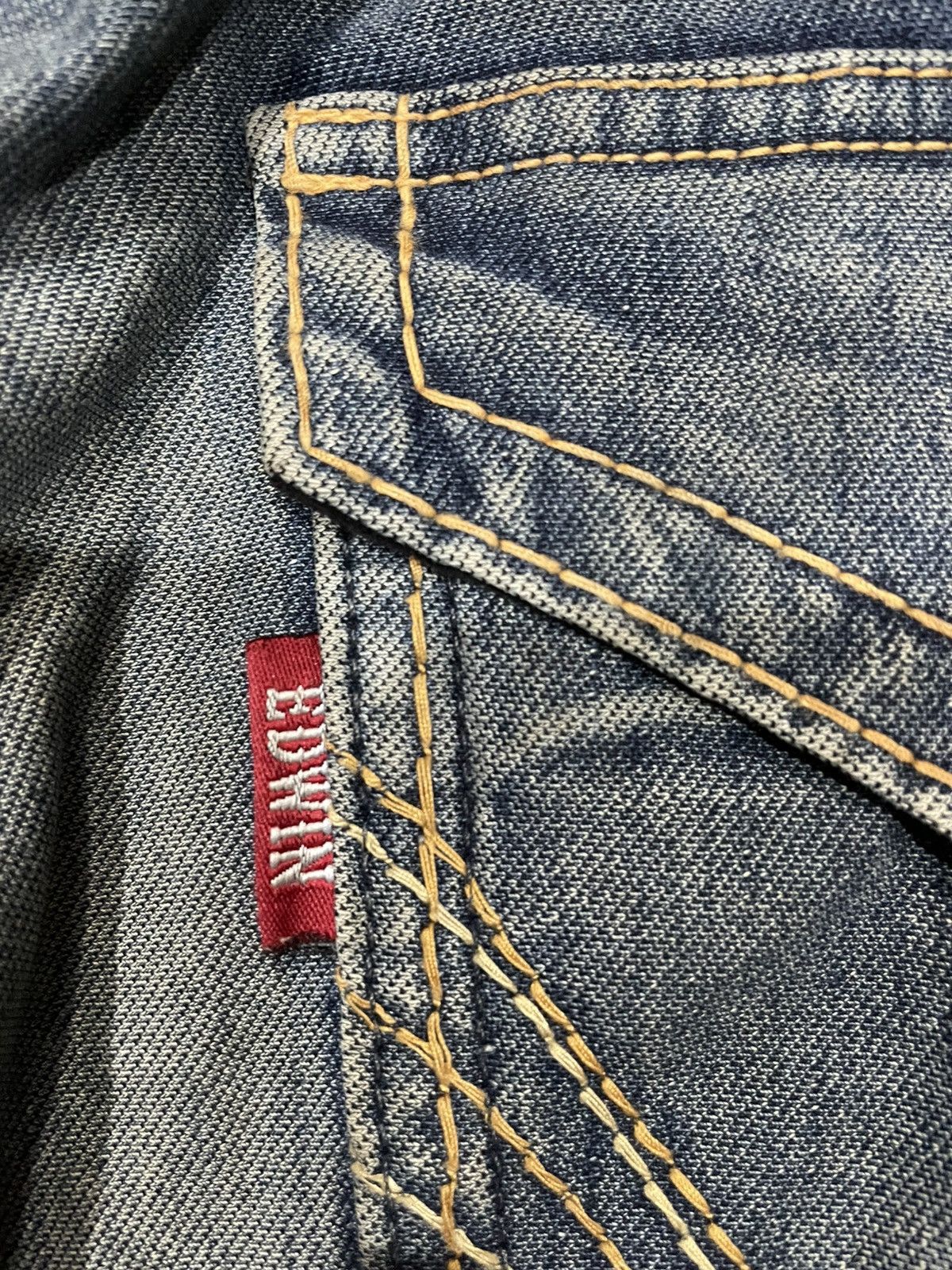 Edwin Vintage Edwin 503 Jerseys Twist Leg Distressed Denim Jeans Size US 35 - 17 Thumbnail