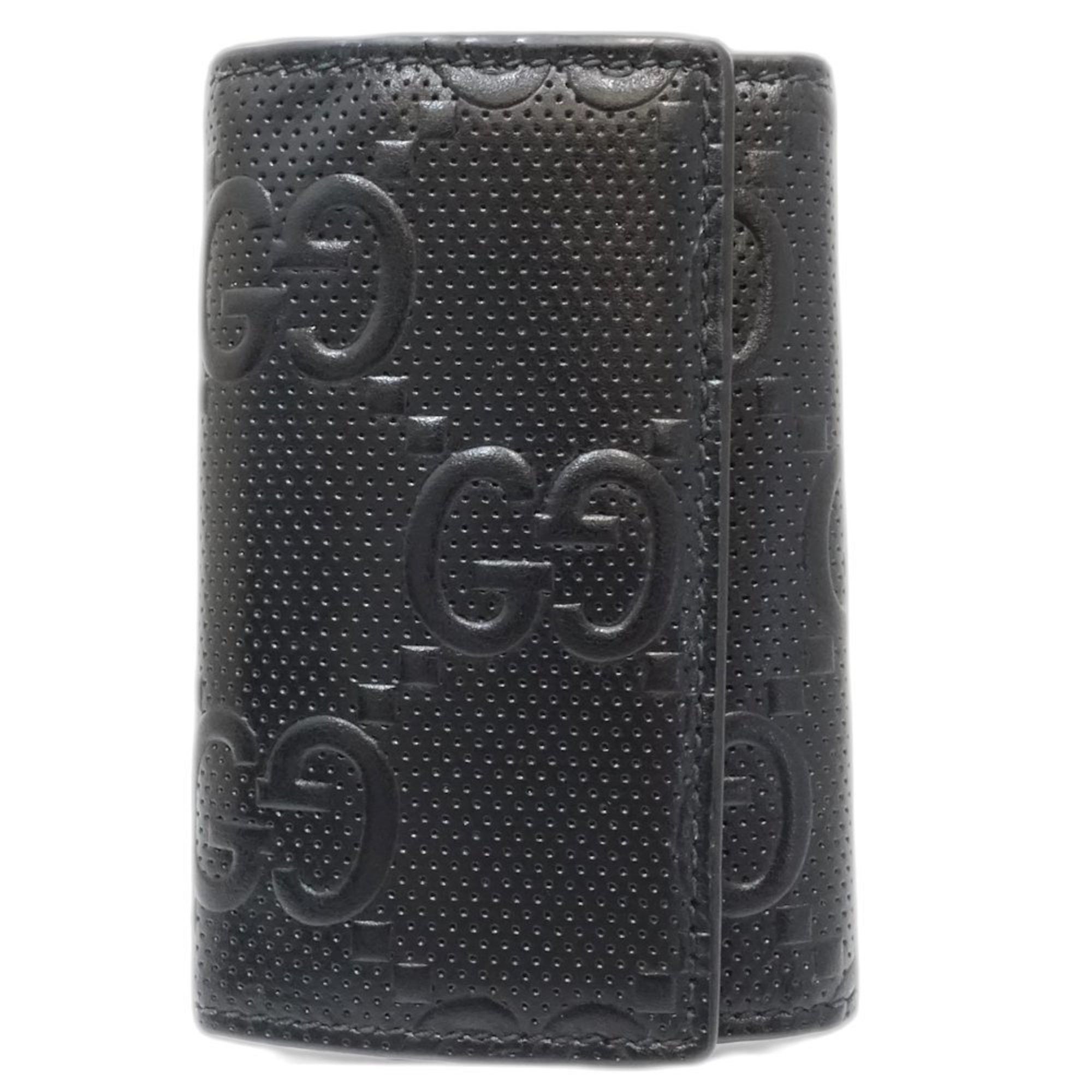 Gucci Gucci Key Case 625565 6-ring GG embossed leather black 181216 Size ONE SIZE - 1 Thumbnail