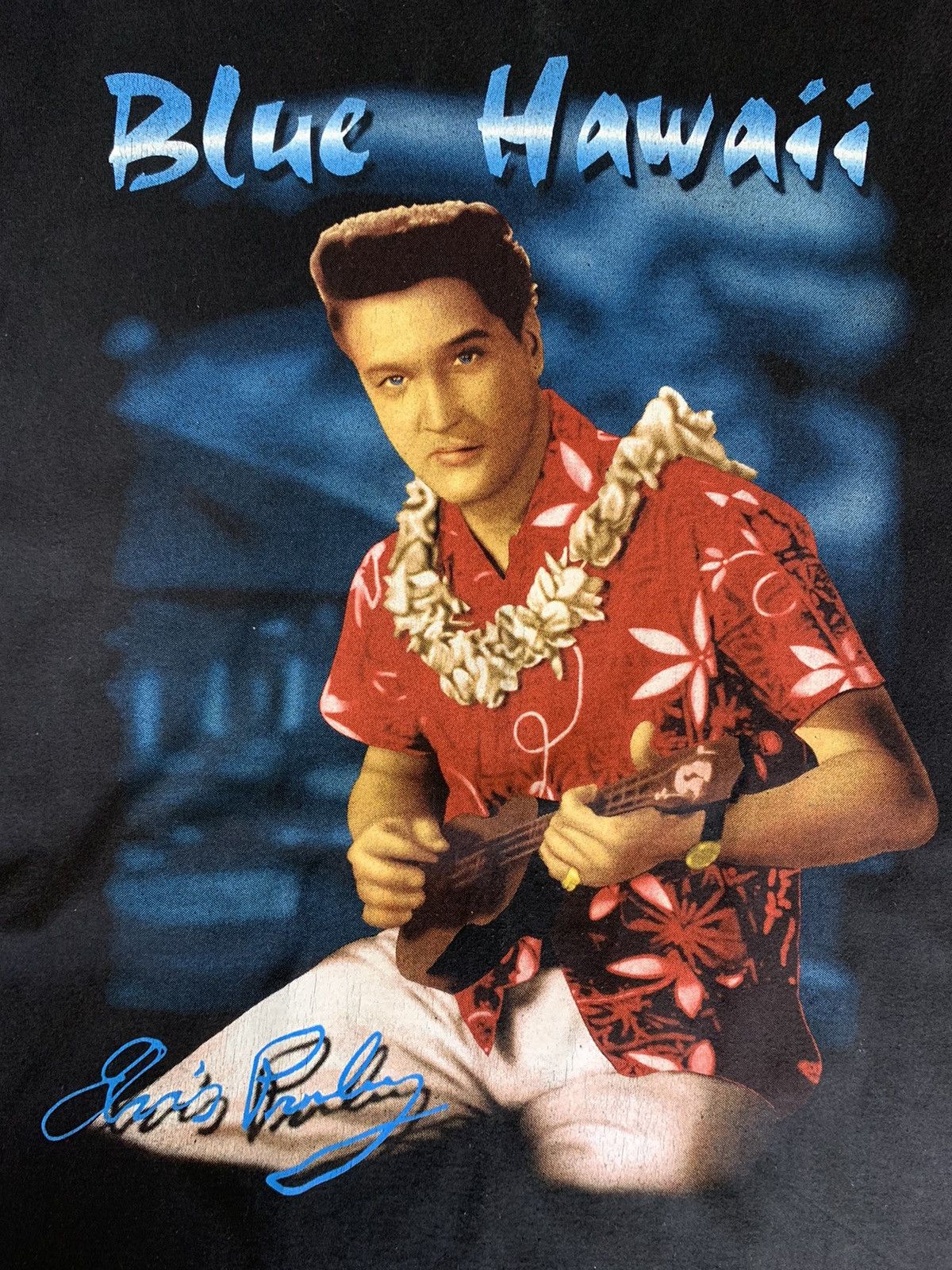 Band Tees × Vintage Elvis Presley Blue Hawaii Bootleg T-shirt Size US XL / EU 56 / 4 - 5 Thumbnail