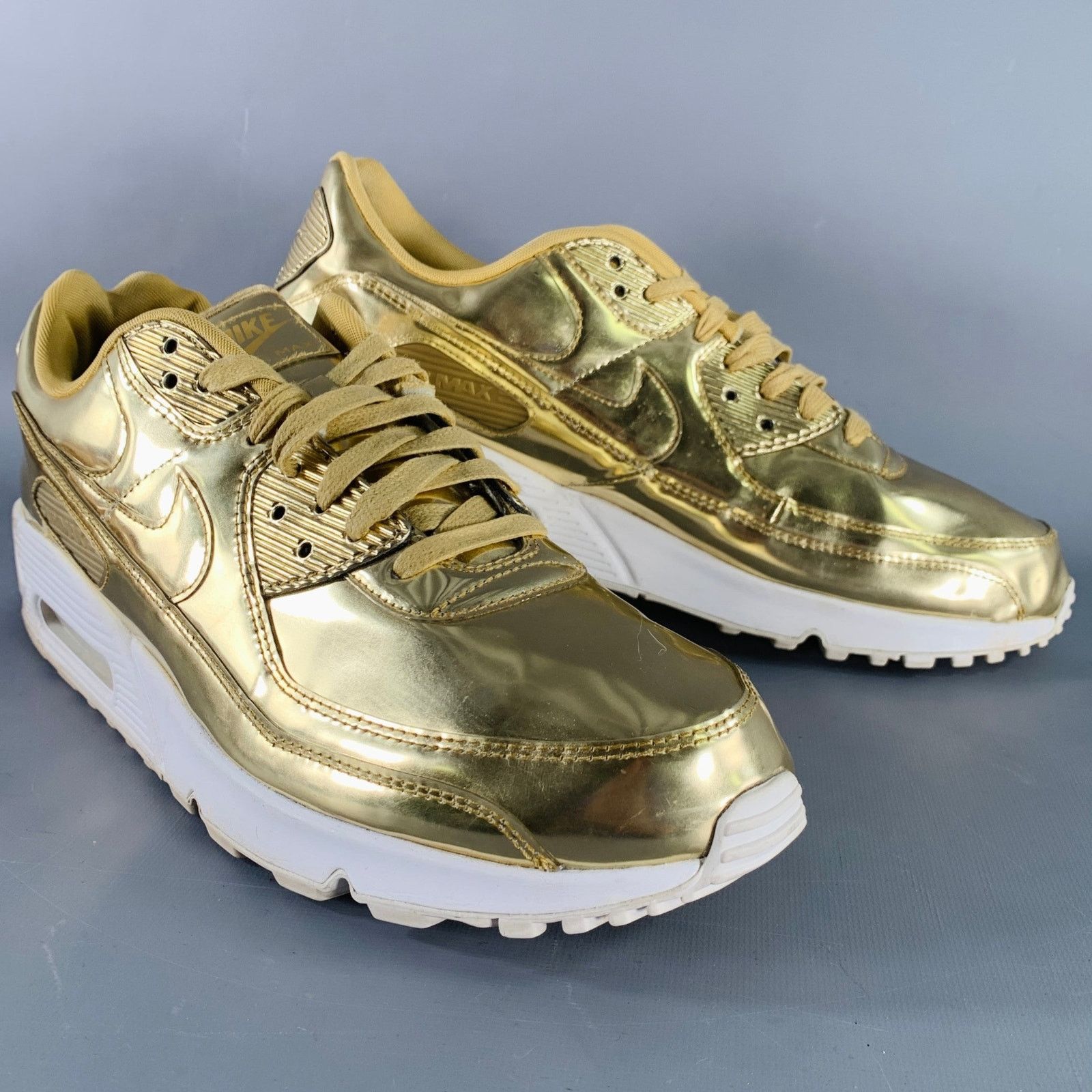 Nike NIKE Size 15.5 Gold Metallic Low Top Sneakers Size US 15 / EU 48 - 1 Thumbnail