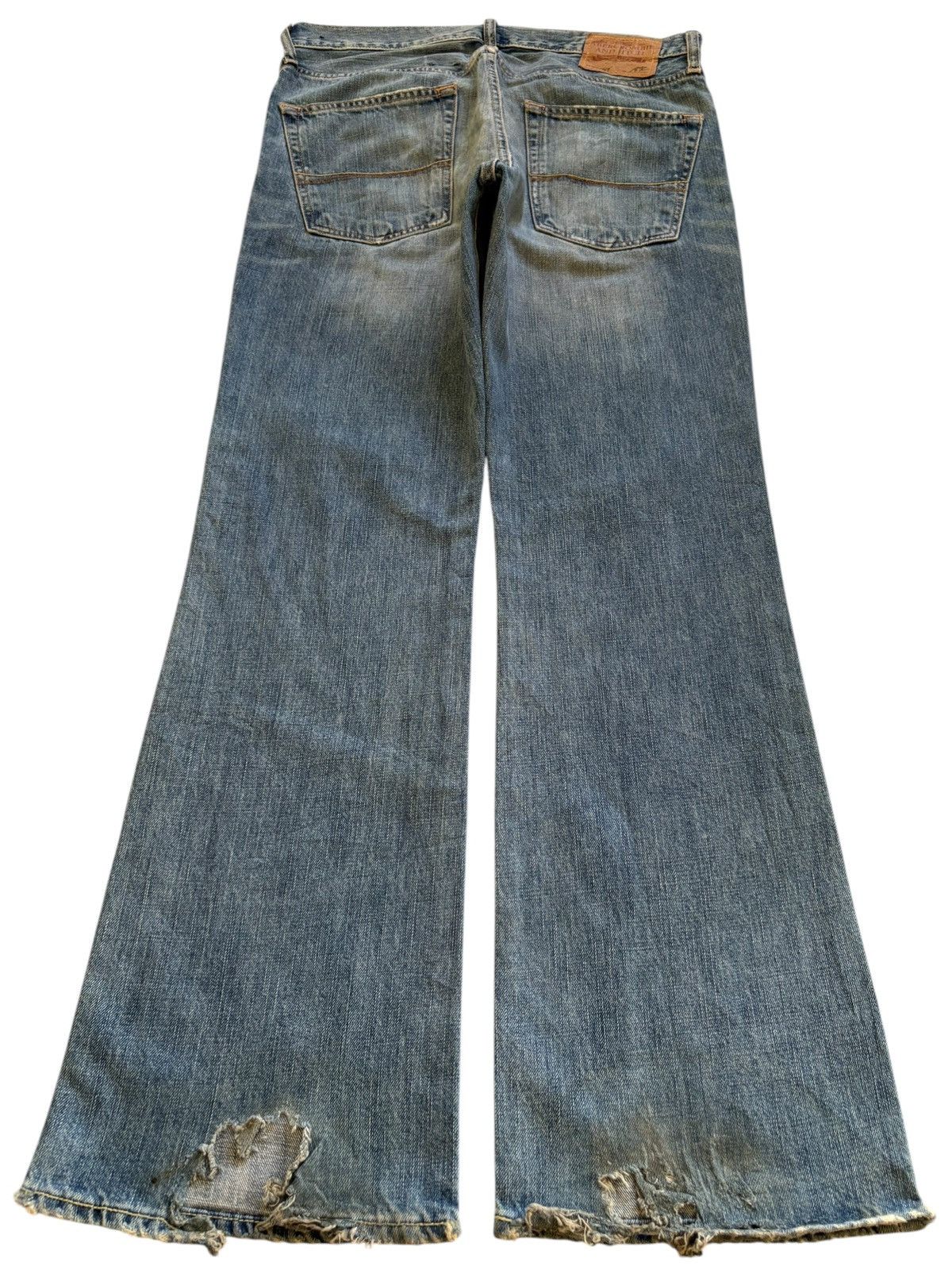 Abercrombie & Fitch Vintage Abercrombie & Fitch Mud Wash Ripped Flare Jeans Size US 34 / EU 50 - 2 Thumbnail