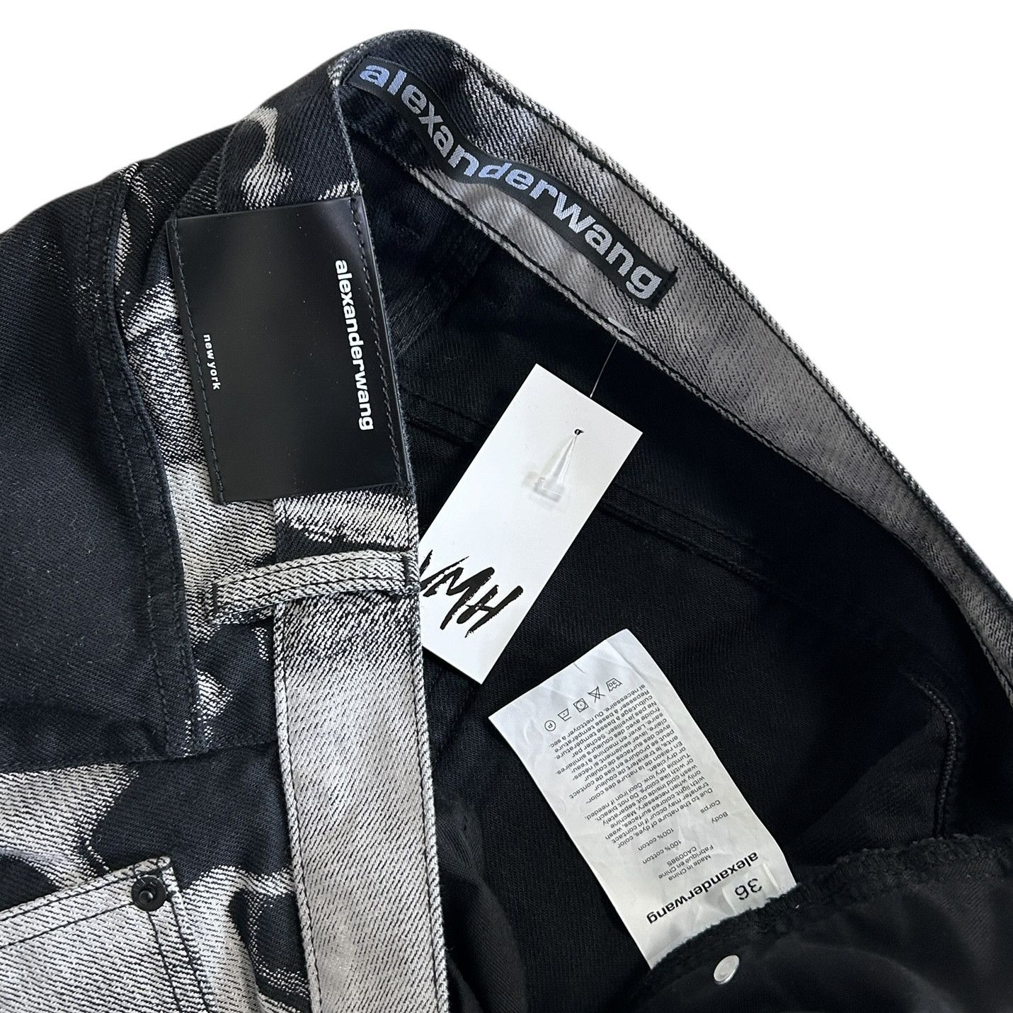 Alexander Wang Alexander Wang Smoke Print Heart Black Denim Jeans Size US 36 / EU 52 - 6 Thumbnail