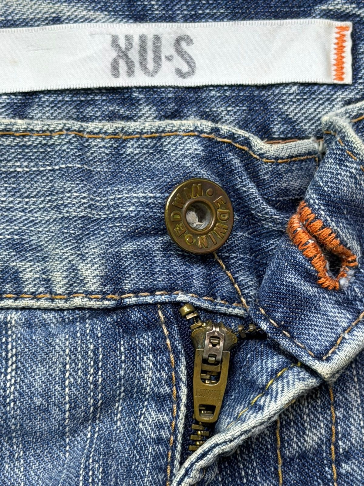 Edwin Vintage Edwin 401 XVS Y2K Buckle Back Vintage Wash Denim W36 Size US 36 / EU 52 - 9 Thumbnail