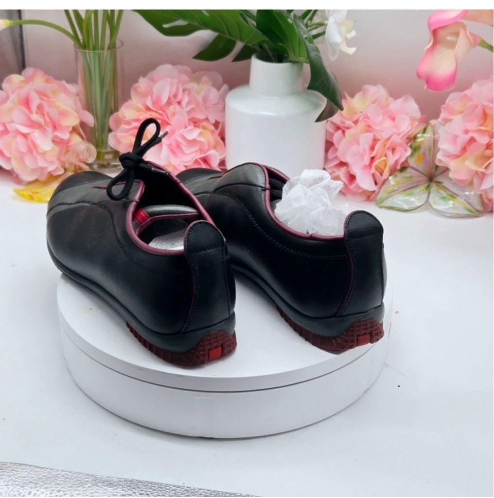 Prada Prada 3-1506 Gray Burgundy Sneakers Sz 9 fits 10 Italy Size US 8 / IT 38 - 5 Thumbnail