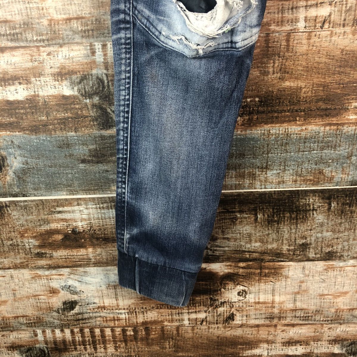 Japanese Brand Field Core Blue Distressed Denim Pants #A2122 Size US 31 - 13 Thumbnail