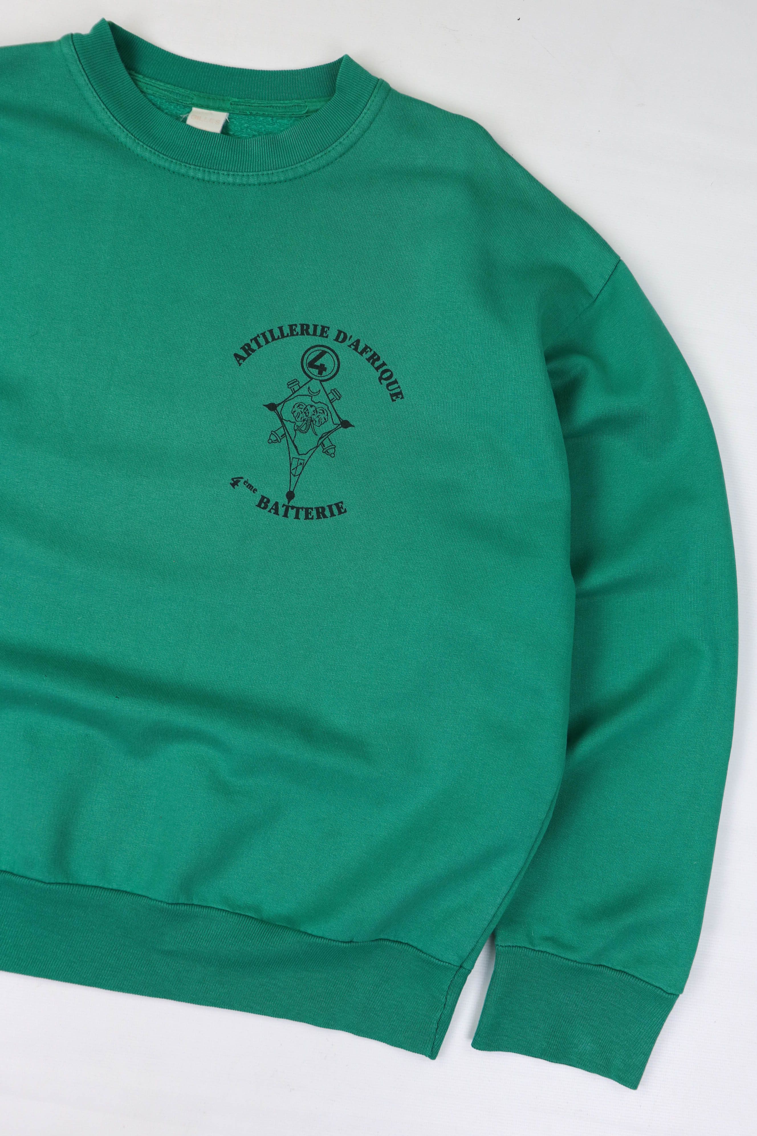 Vintage Vintage Batterie D'Afrique French Army Crewneck Sweatshirt Size US L / EU 52-54 / 3 - 6 Thumbnail
