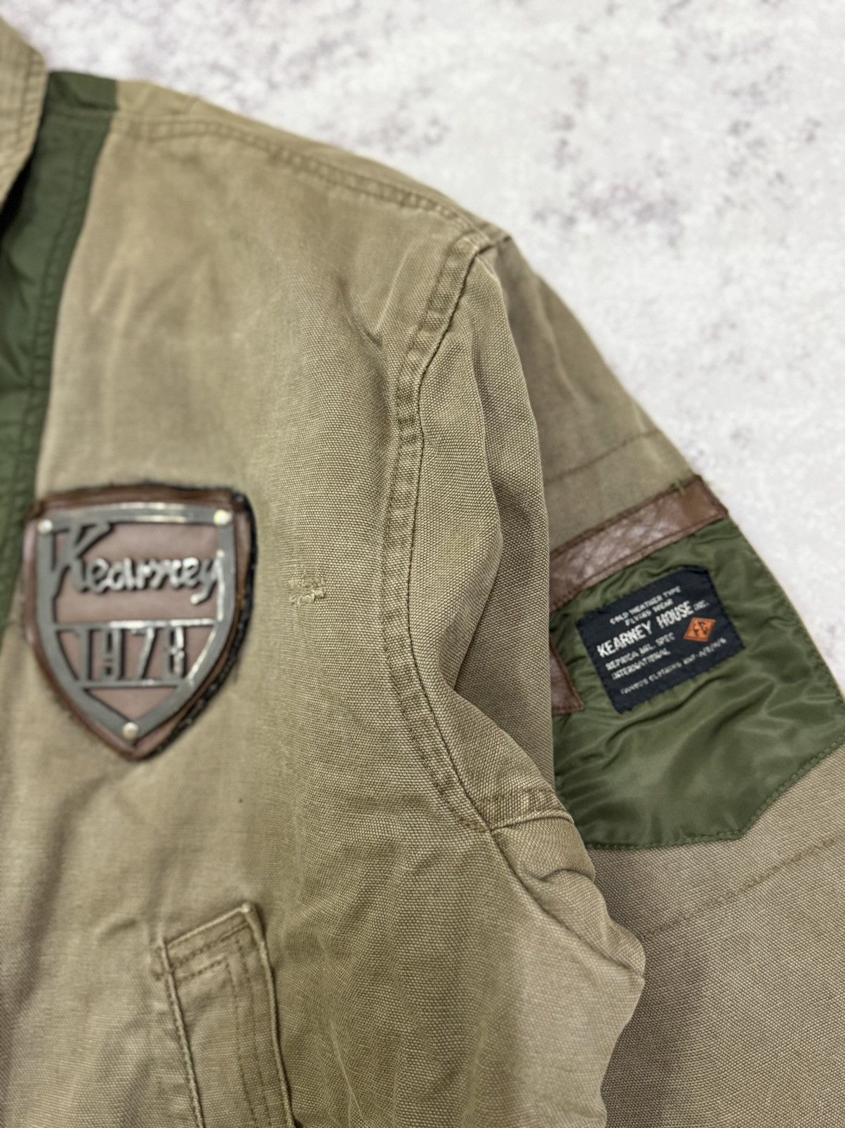 Vintage Kearny House Real old Flight Jacket Replica inspired U.Sarmy Size US L / EU 52-54 / 3 - 5 Thumbnail