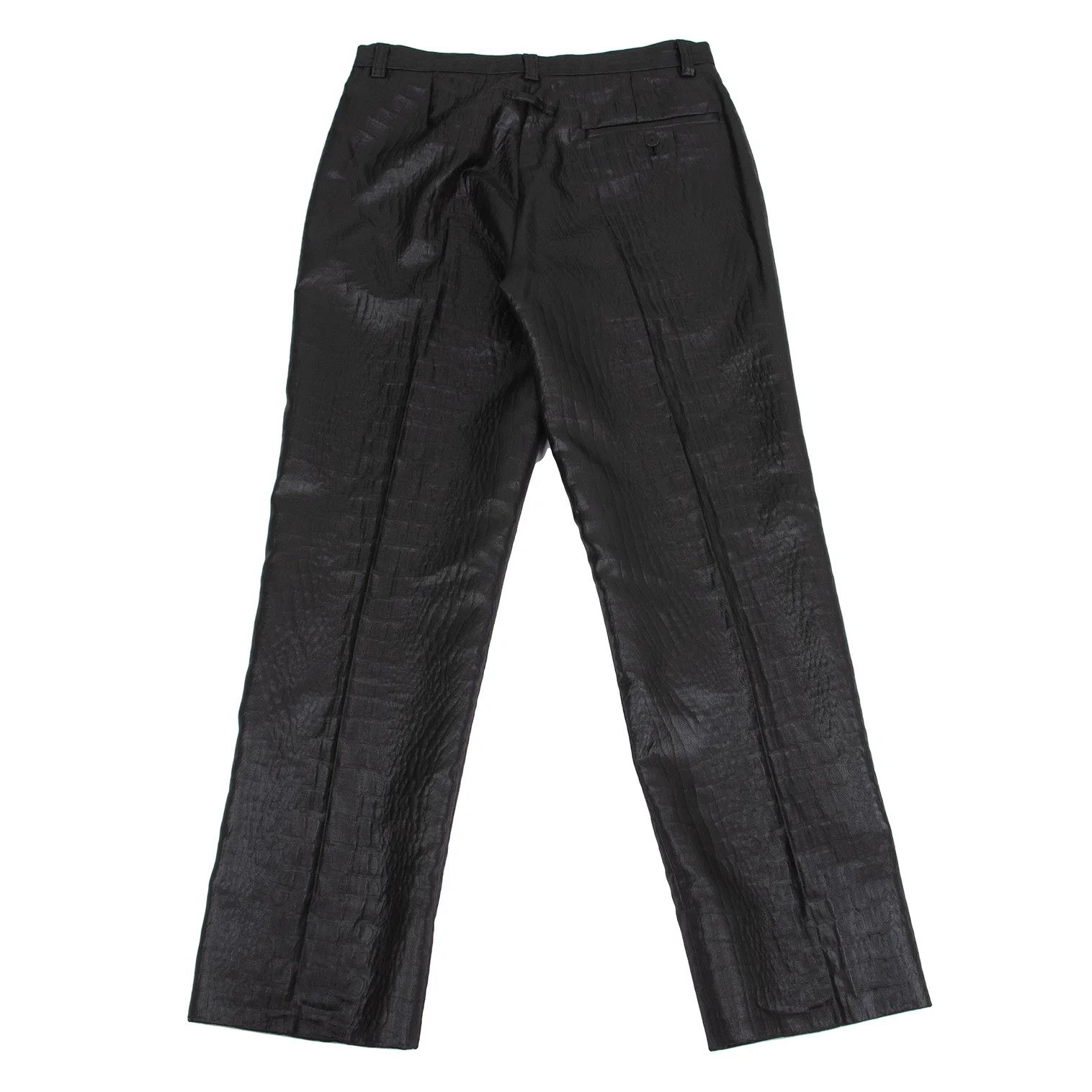 Jean Paul Gaultier Crocodile Pattern Design Pants in Black, Size 48 Size US 32 / EU 48 - 11 Thumbnail