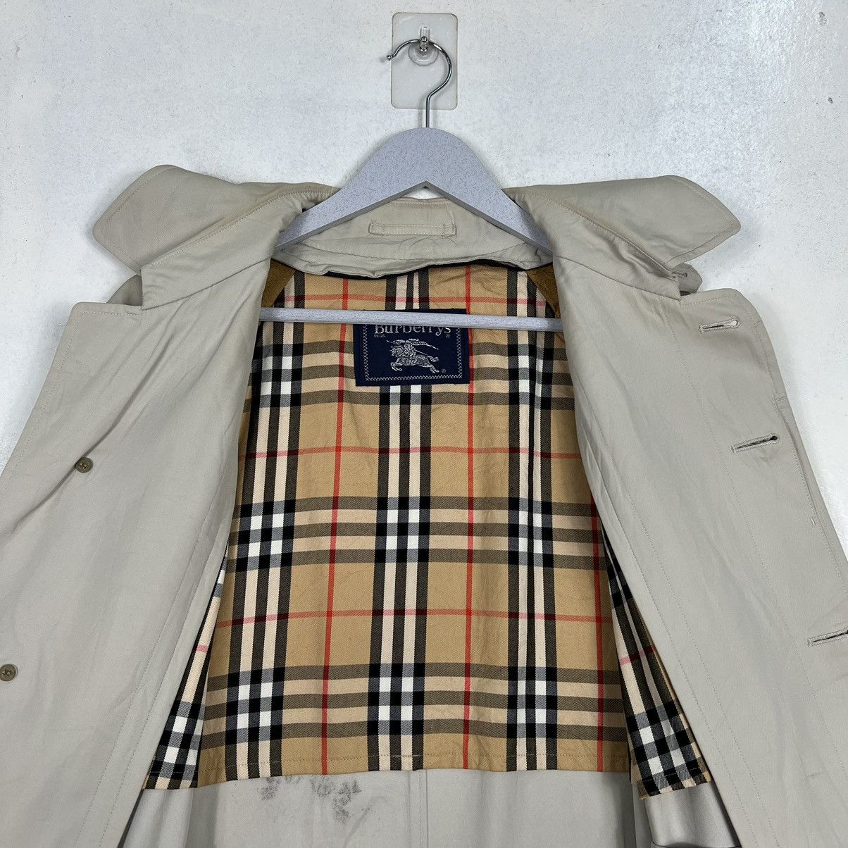Burberry 🔥 VINTAGE BURBERRY NOVA CHECK TRENCH COAT Size US M / EU 48-50 / 2 - 14 Thumbnail