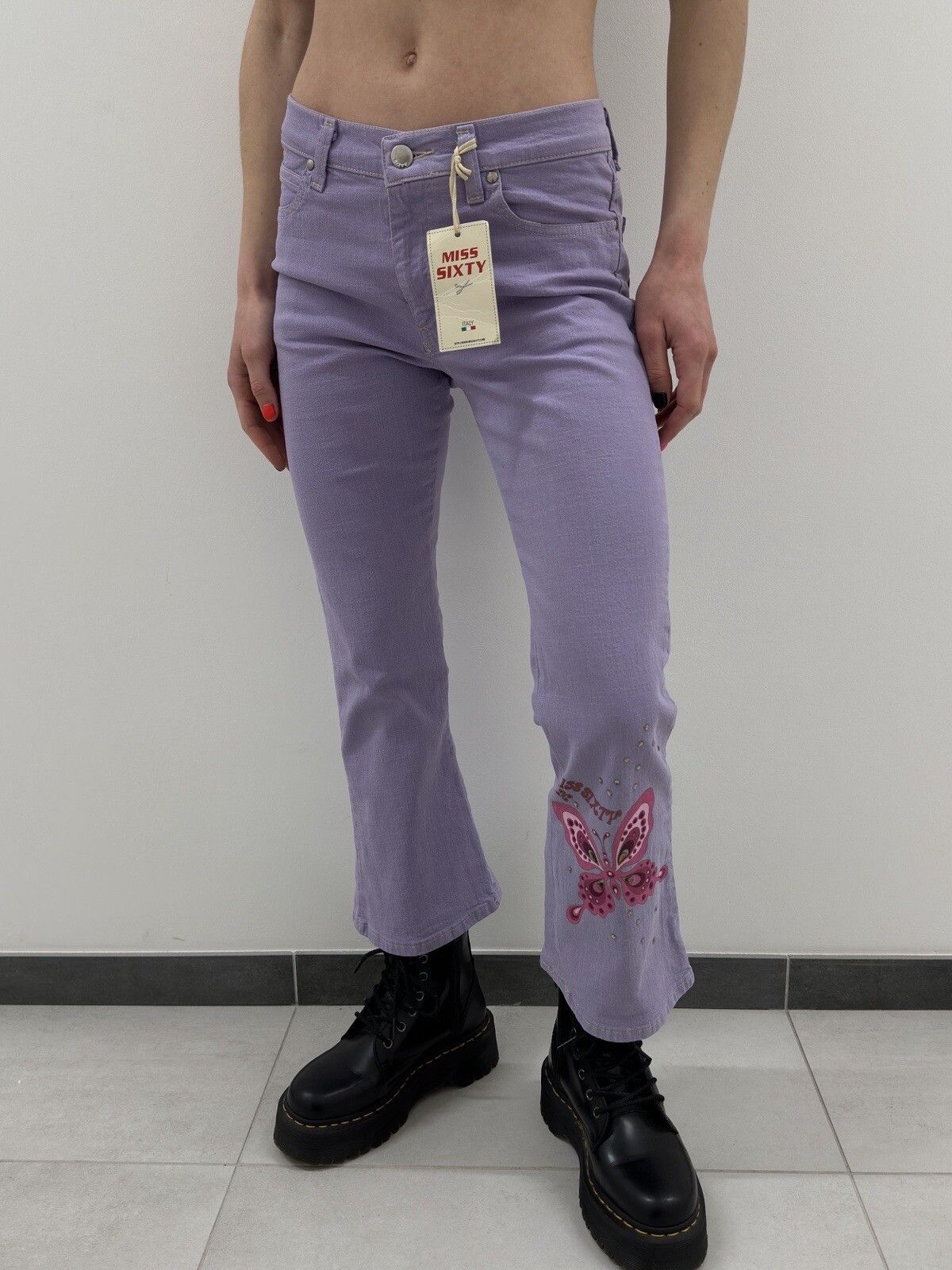 Miss Sixty Miss Sixty Shola Jeans Butterfly Y2K 2000's Cropped Capri Size 27" / US 4 / IT 40 - 9 Thumbnail